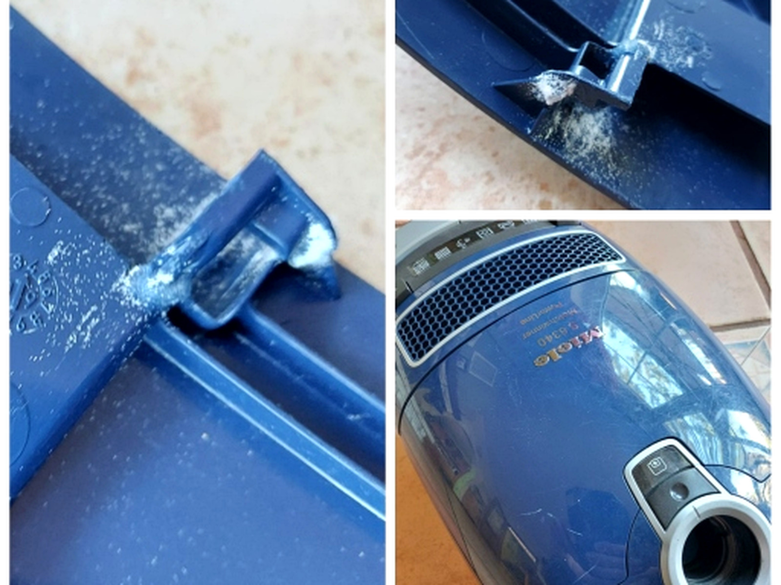 Beschädigtes Kunststoffteil am Staubsauger reparieren