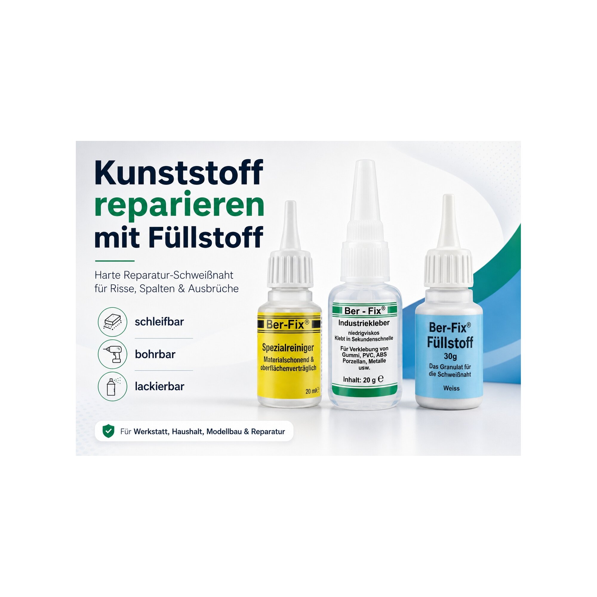 Kunststoff reparieren mit Füllstoff – Reparatur-Schweißnaht für Macher