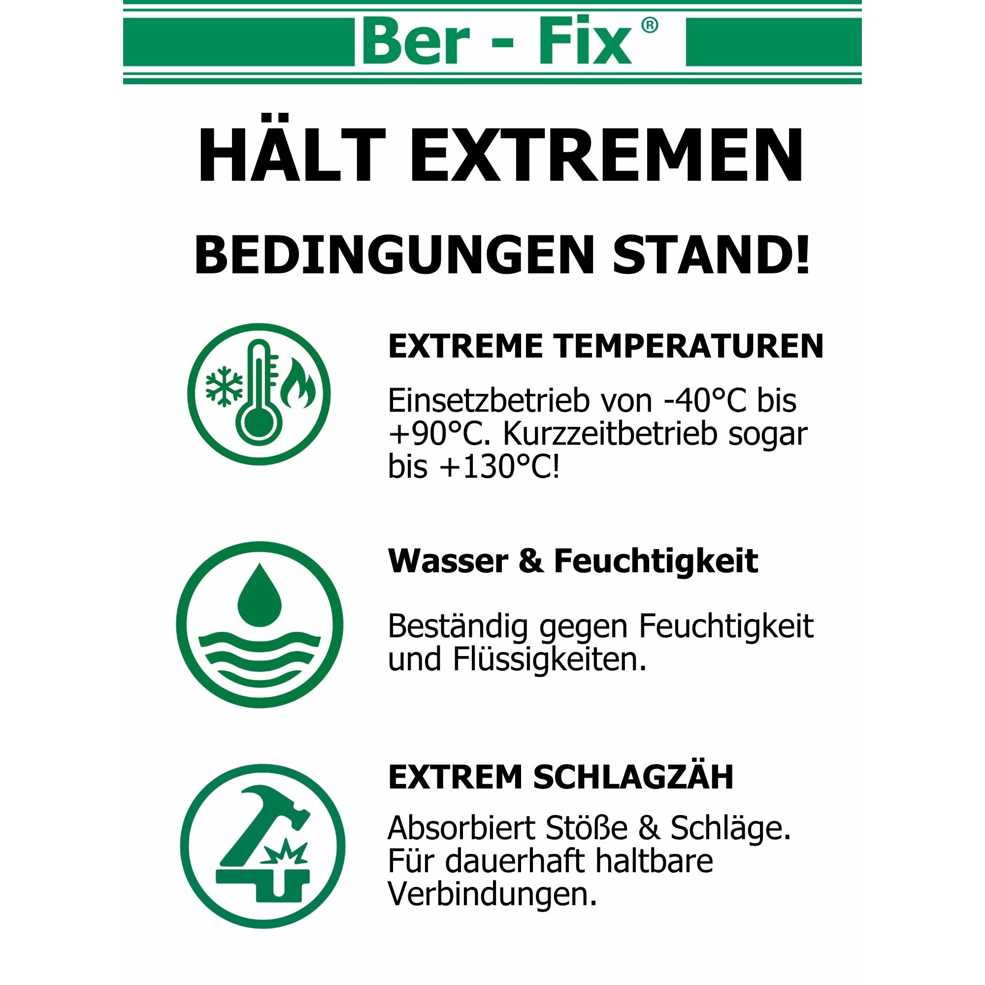 Ber-Fix® 2K-Gel 10g - präziser - Schneller 2-Komponenten-Kleber für Kunststoff, Metall - Glas - Ideal für Feine Reparaturen