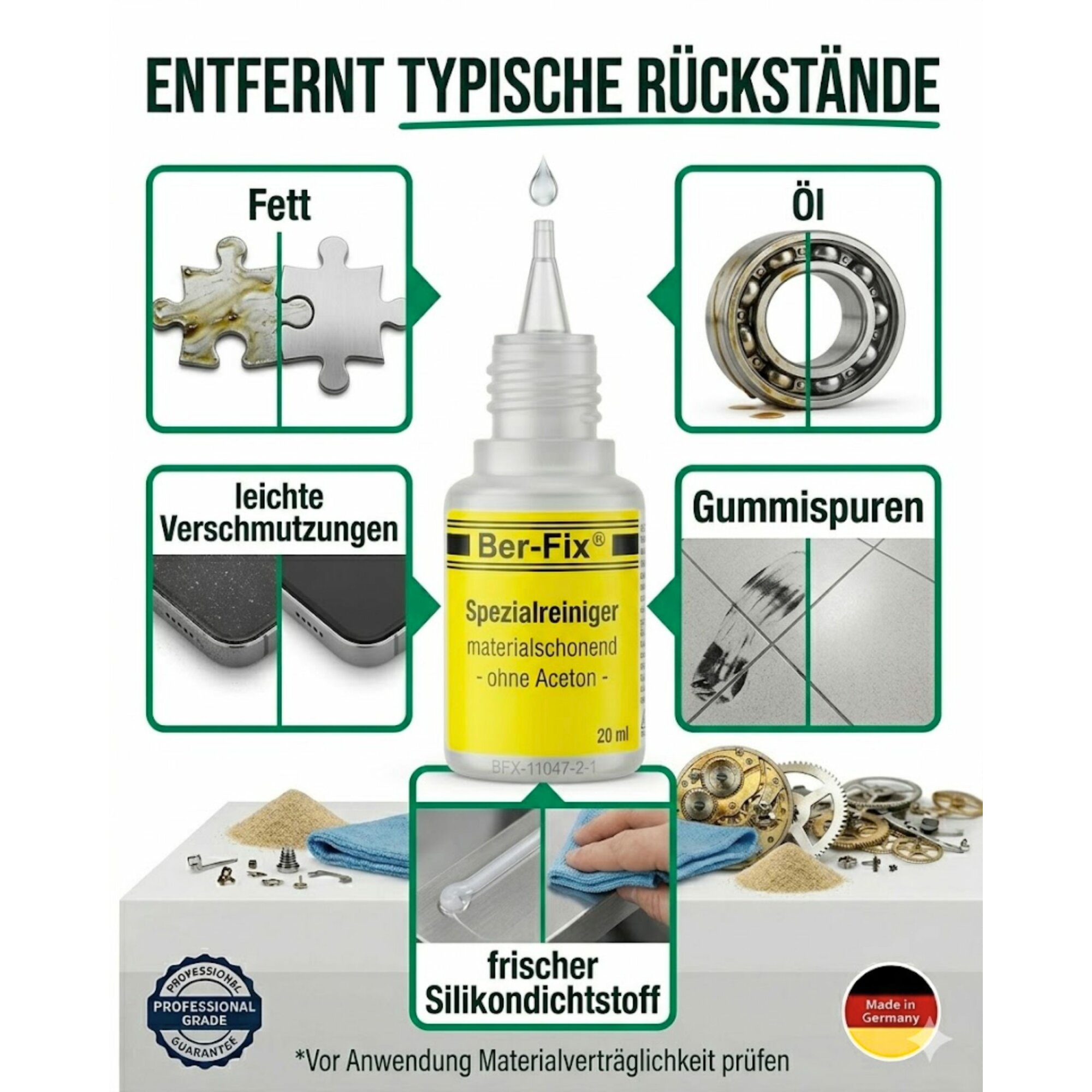 Ber-Fix® Spezialreiniger 20ml acetonfrei