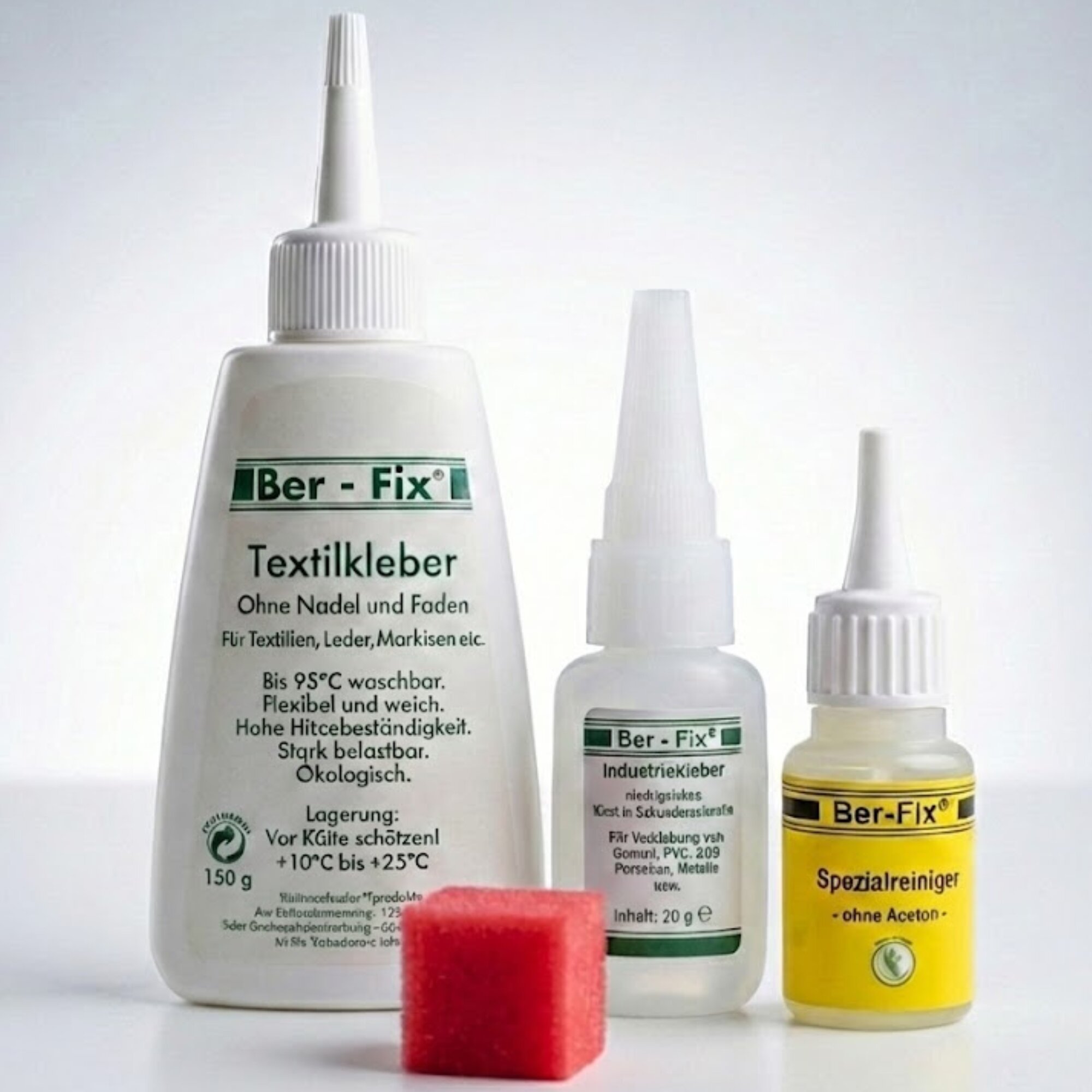 Ber-Fix® Haushalts-Set – Industriekleber & Textilkleber für schnelle Reparaturen im Haushalt