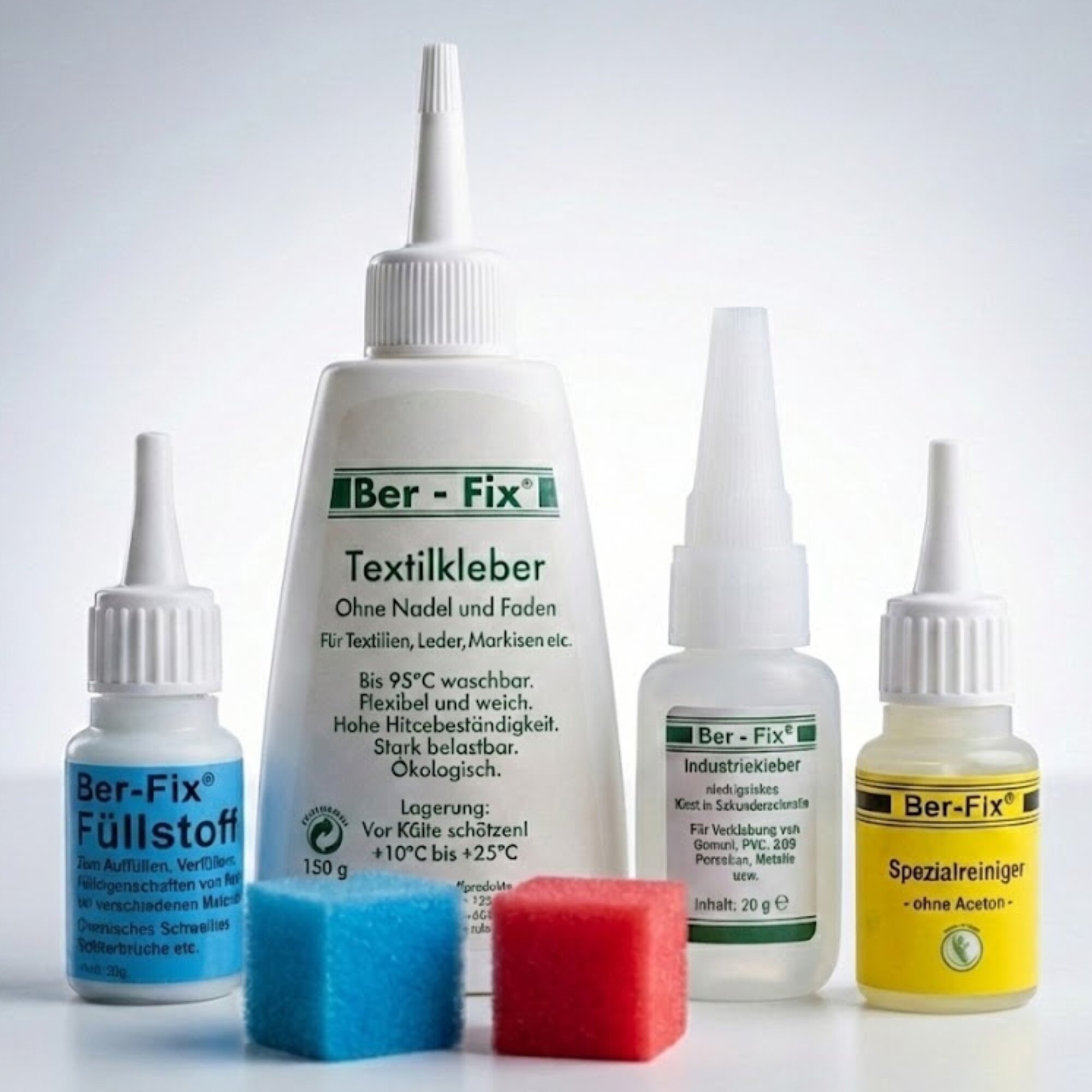 Ber-Fix® Haushalts-Set – Industriekleber & Textilkleber für schnelle Reparaturen im Haushalt