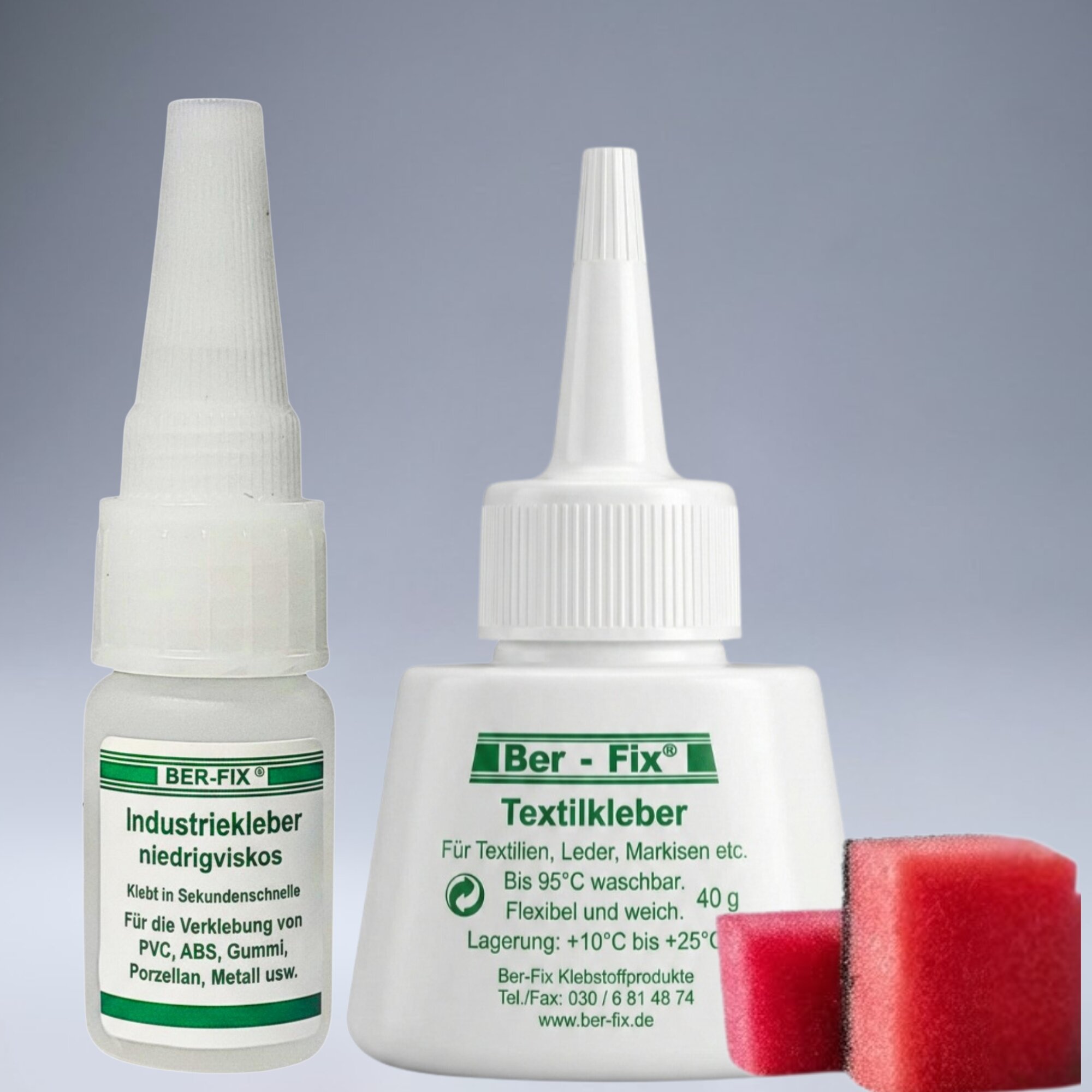 Ber-Fix® Haushalts-Set – Industriekleber & Textilkleber für schnelle Reparaturen im Haushalt