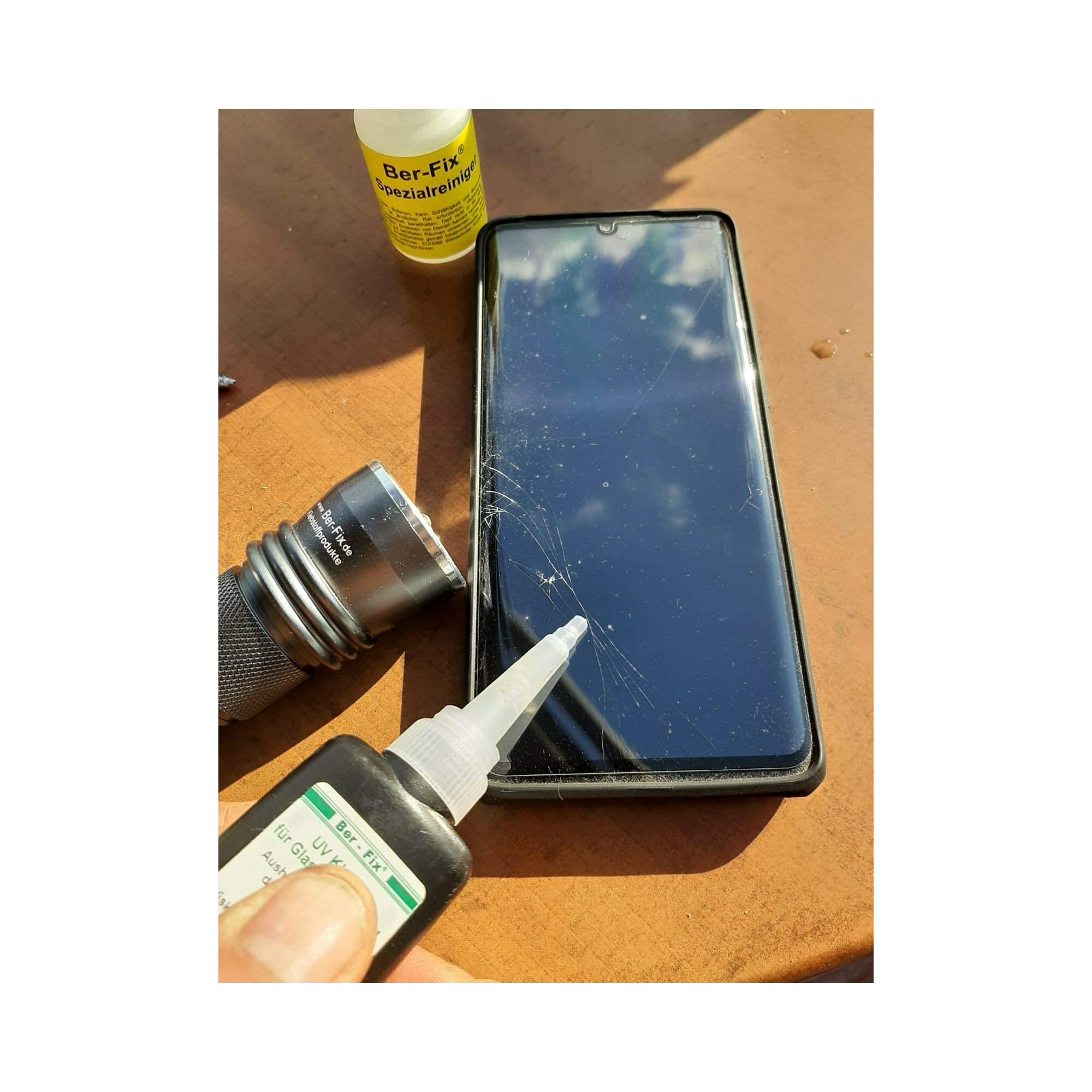 Ber-Fix® UV-Kleber Set 3x 50g - 3 Viskositäten für Glas & Metall