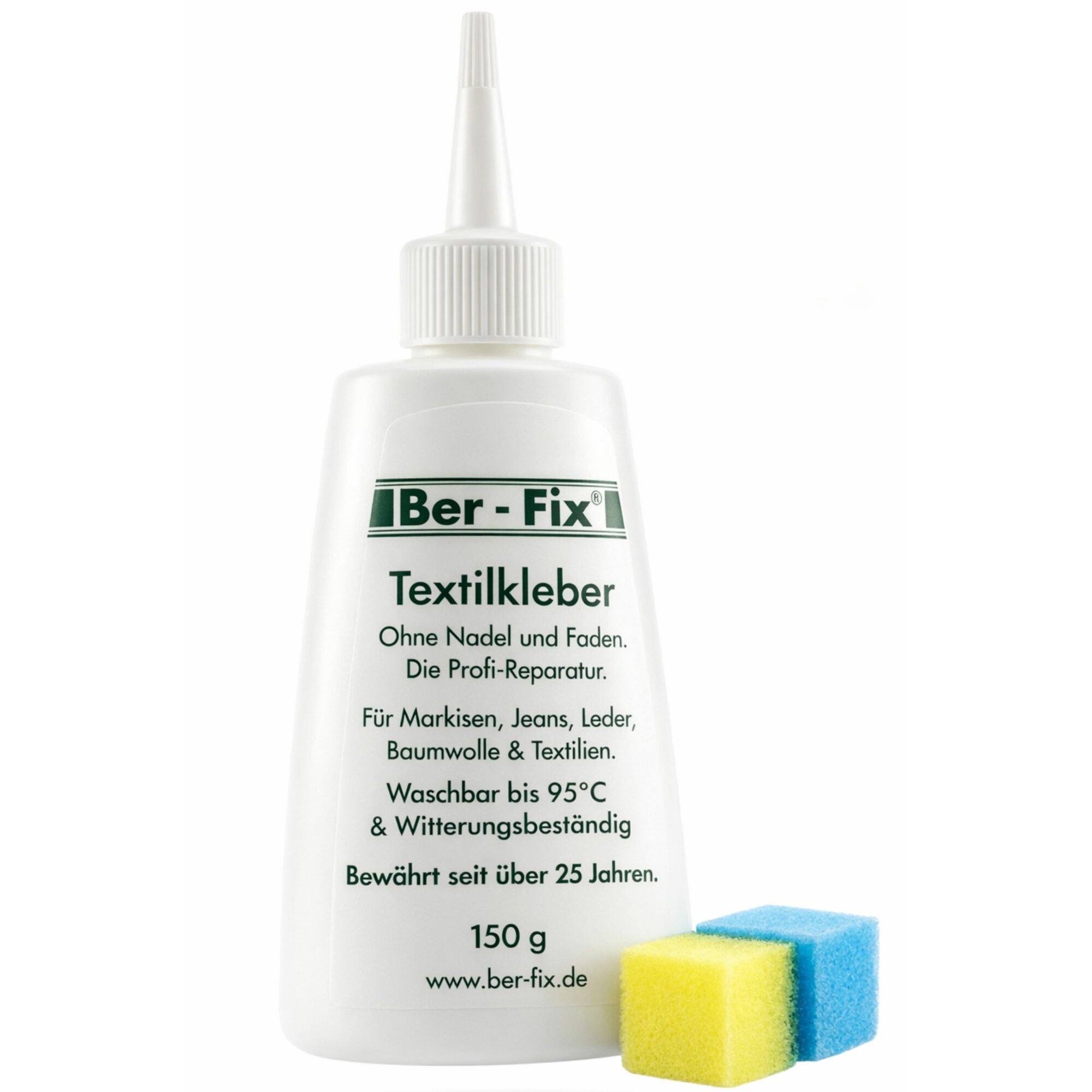 Markise reparieren mit Ber-Fix Textilkleber 150g – Naht, Saum, Riss & Brandloch kleben