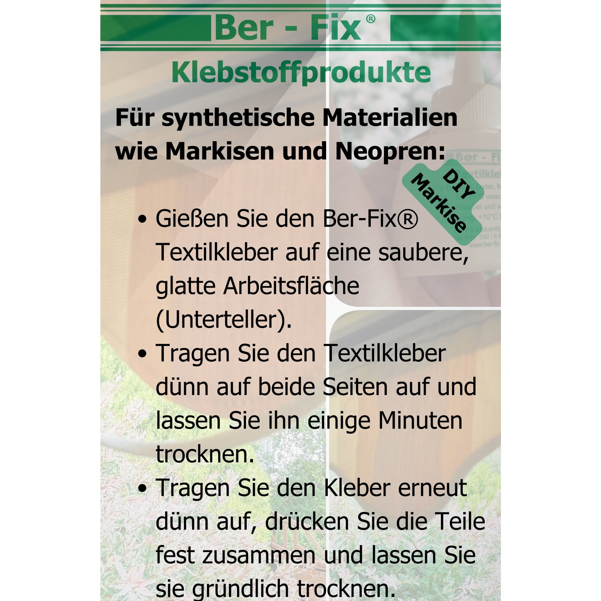 Ber-Fix® Textil-Designer- Set MITTEL: 150g Textilkleber + 30g Schmucksteinkleber