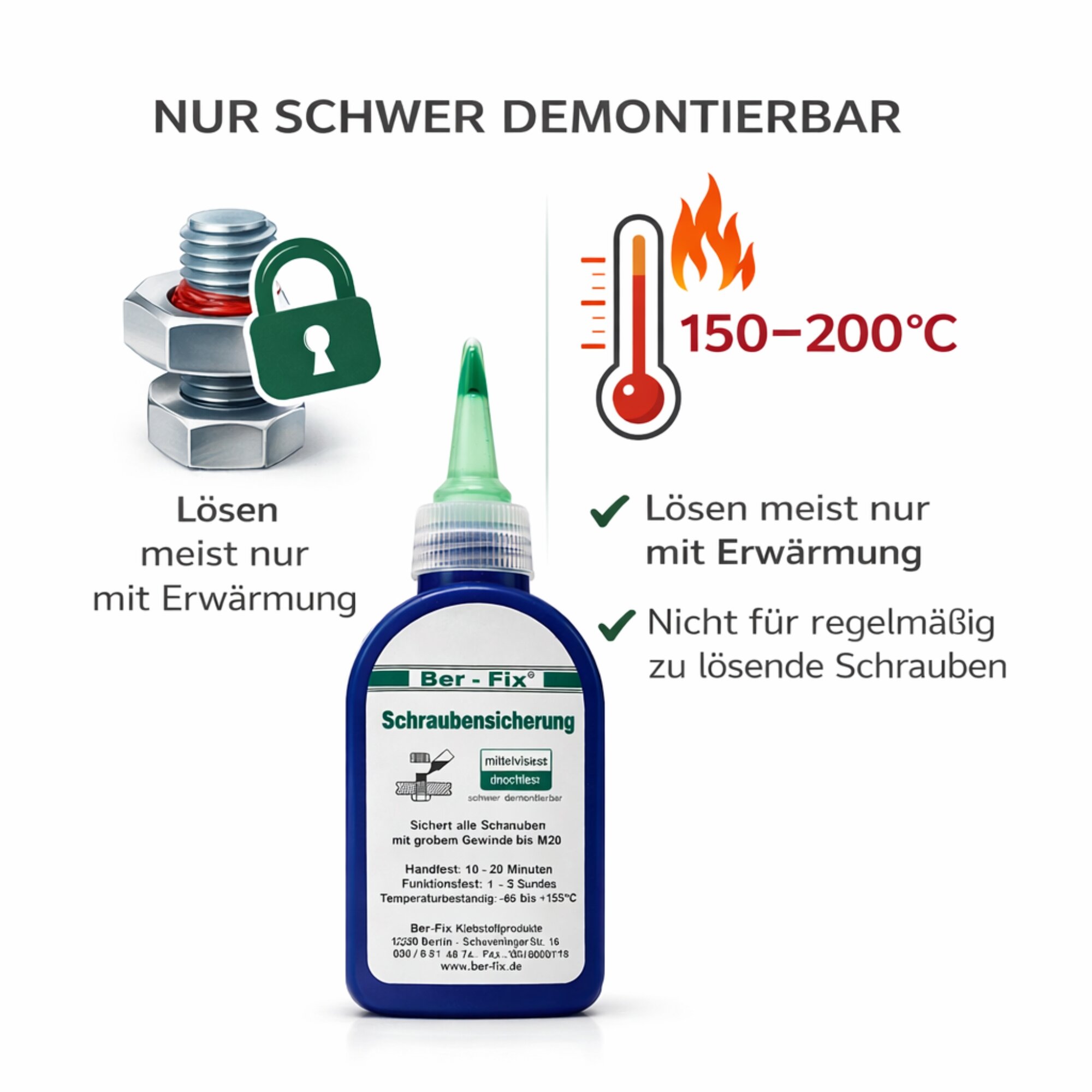 Ber-Fix® Schraubensicherung hochfest 10g