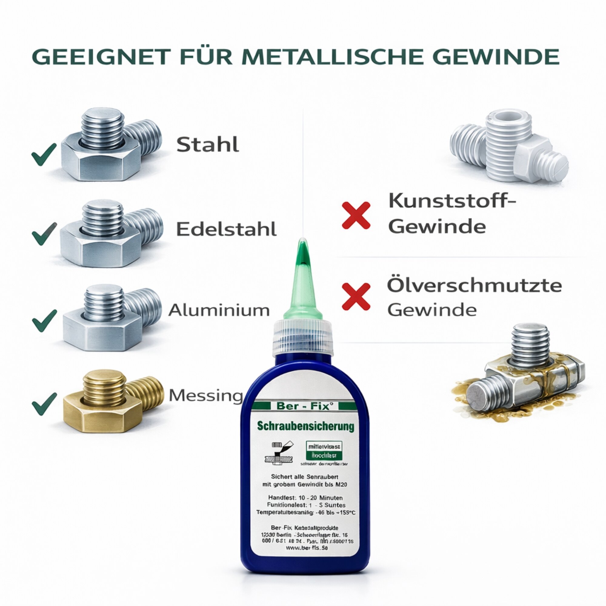 Ber-Fix® Schraubensicherung hochfest 50g