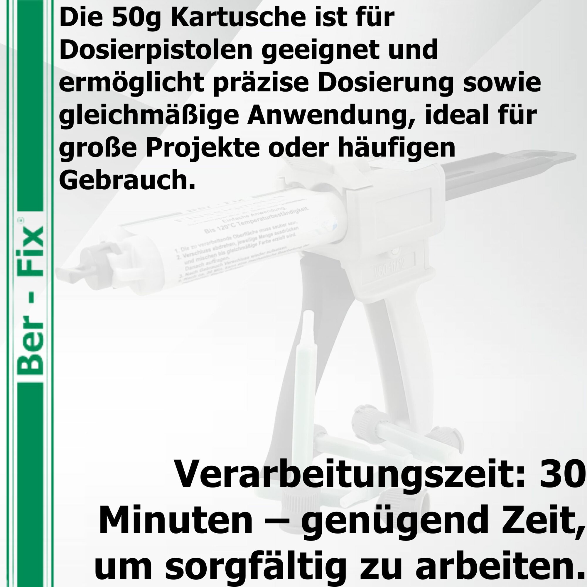 Ber-Fix® 2K-Hochleistungskleber 50g 30 Min. + 5 Extra Düsen