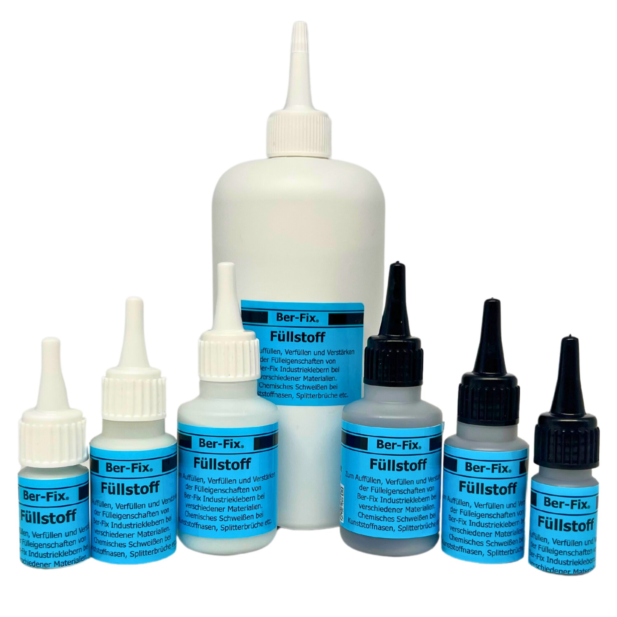 Ber-Fix® Füllstoff-Granulat Weiß & Schwarz – für CA-Kleber bis 100 mPa·s