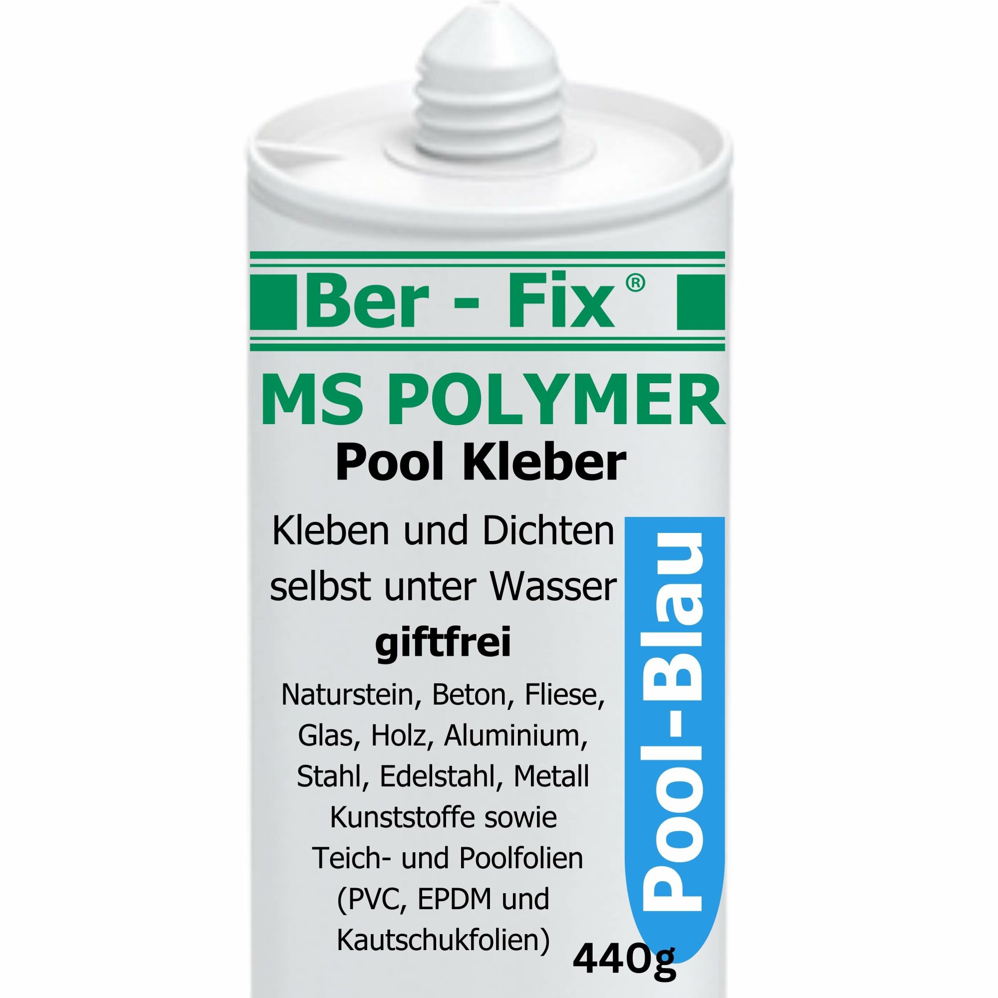 Ber-Fix© MS-Polymer blau - Poolkleber
