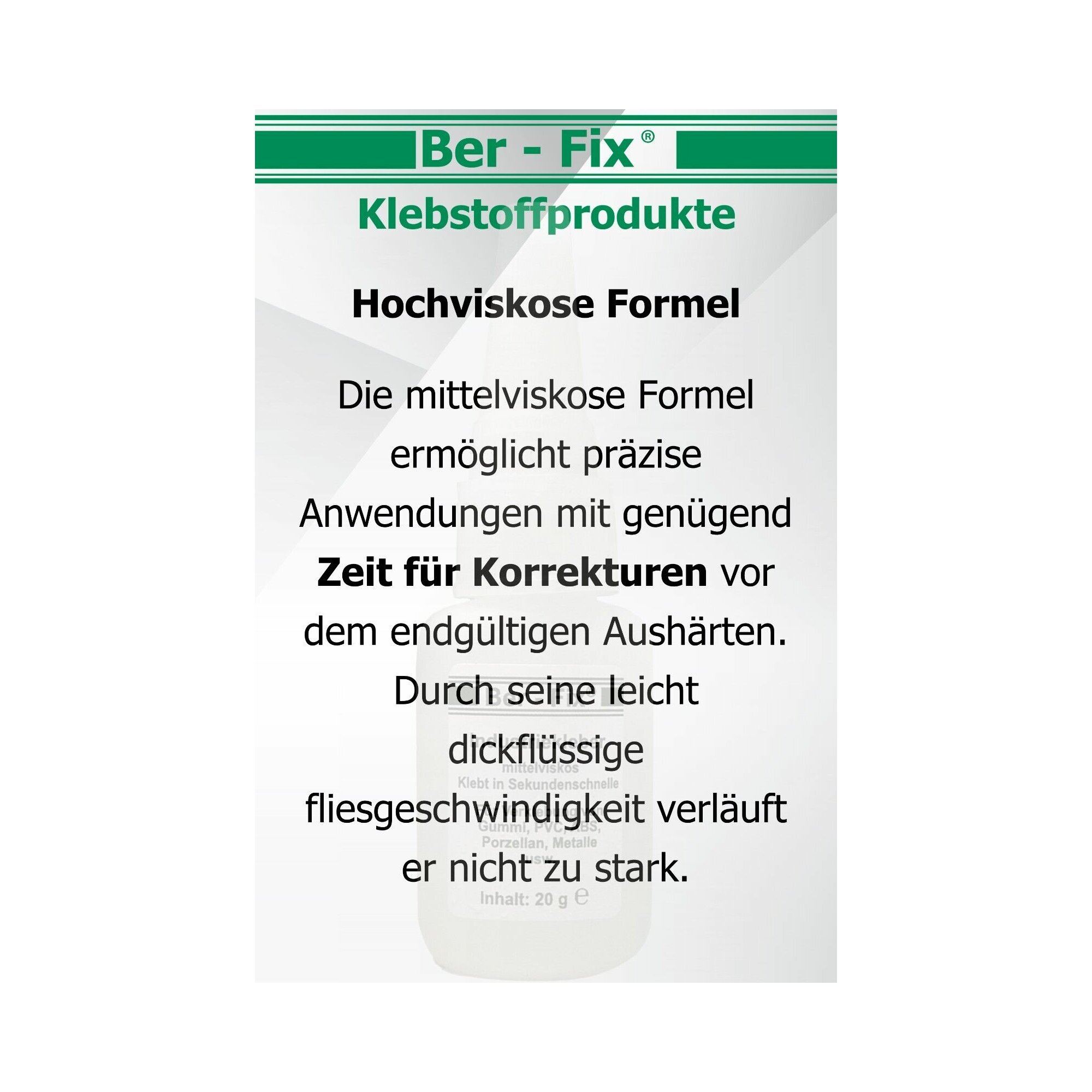 Ber-Fix® Industriekleber (mittelviskos) 24x 20g