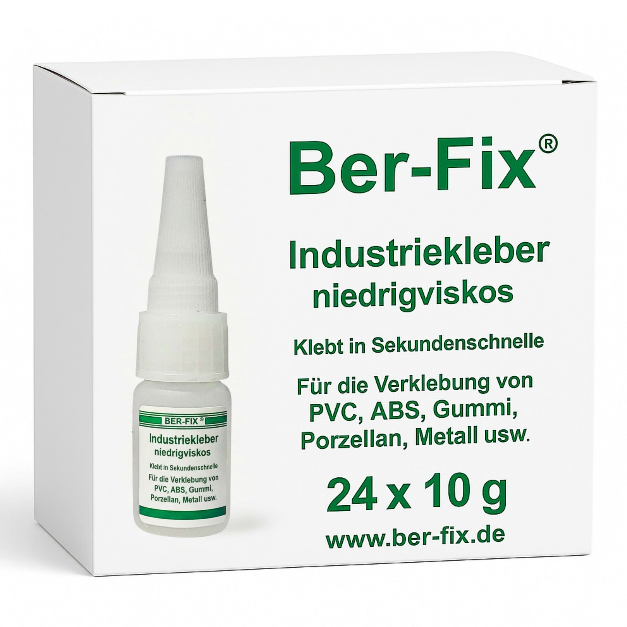 Ber-Fix© Industriekleber (niedrigviskos) 24x 10g