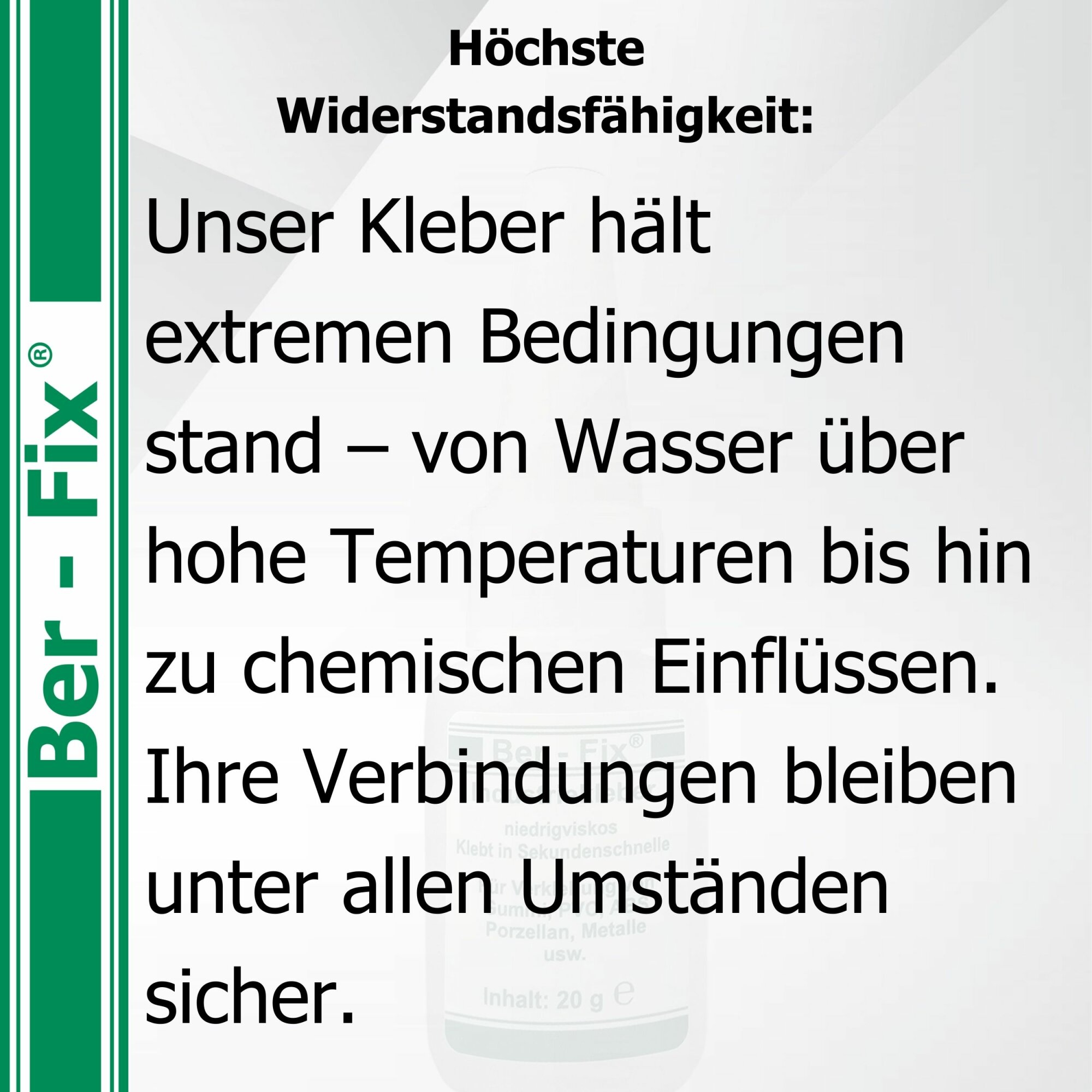 Ber-Fix® Industriekleber niedrigviskos – dünnflüssiger Sekundenkleber – 12 × 50 g