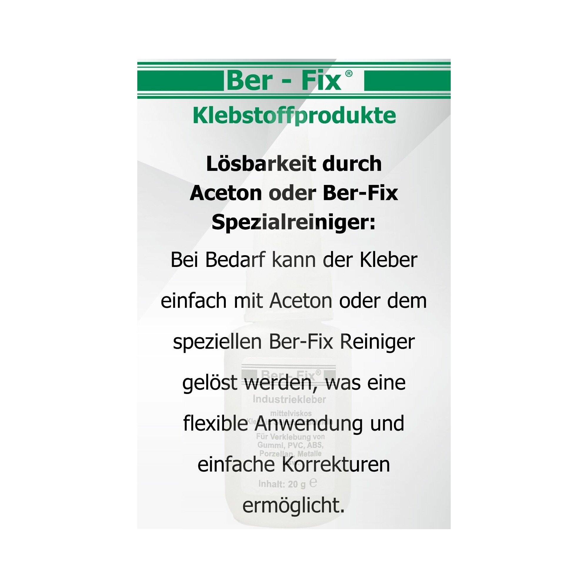 Ber-Fix© Industriekleber (mittelviskos) 12x 50g