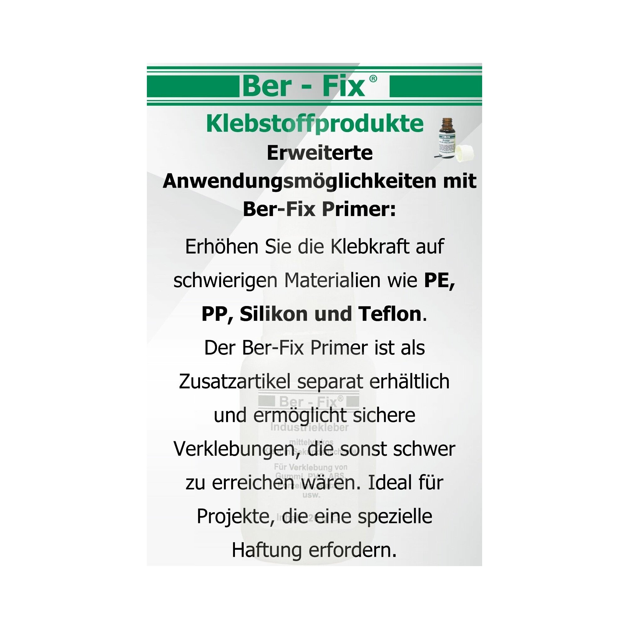 Ber-Fix© Industriekleber (mittelviskos) 24x 50g