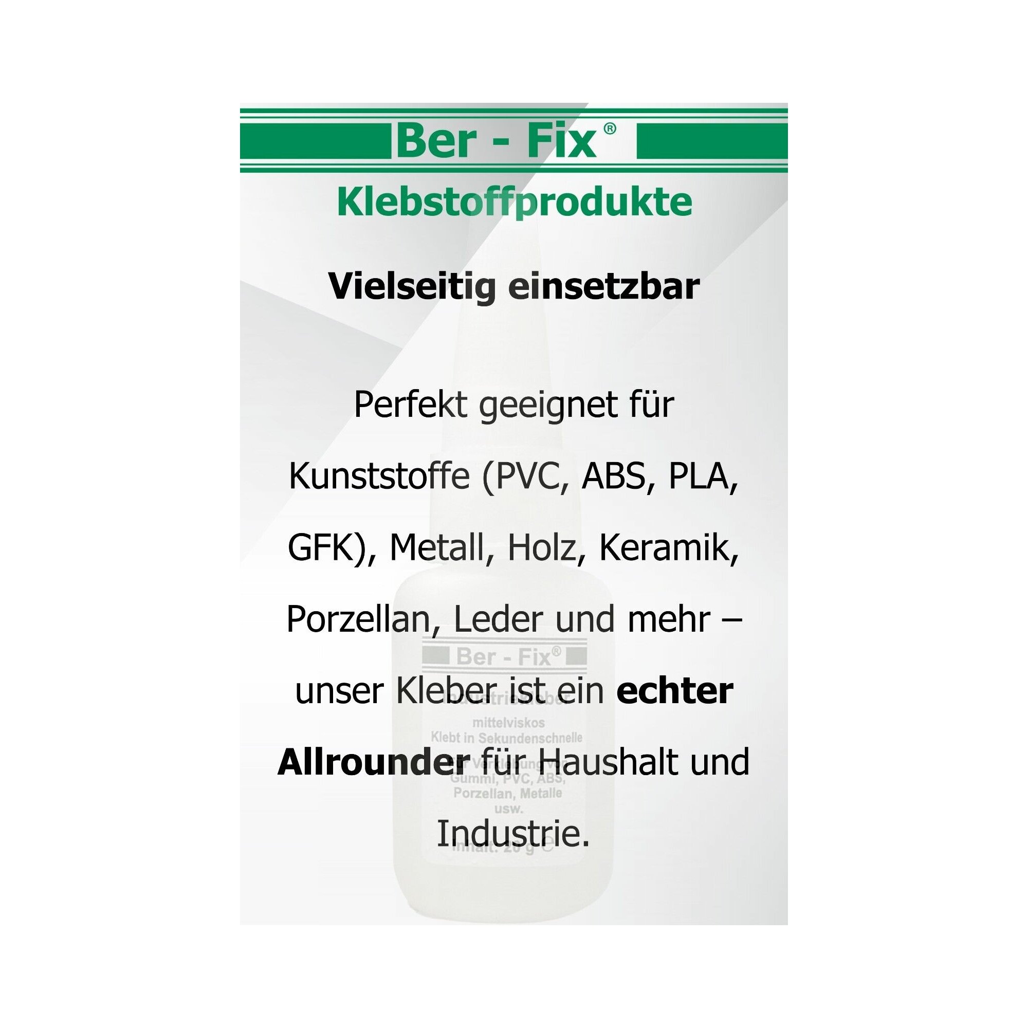 Ber-Fix® Industriekleber (mittelviskos) 24x 50g