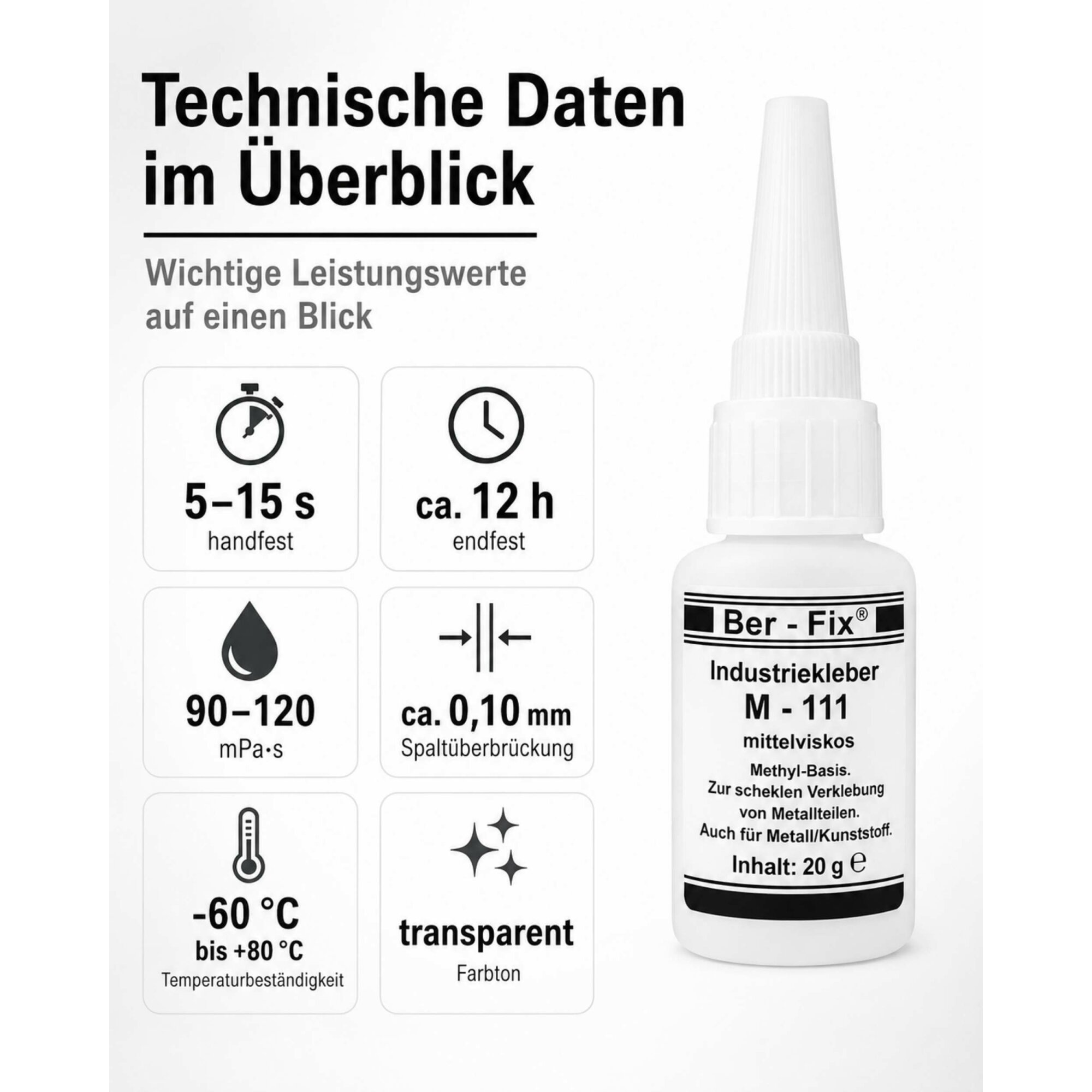Ber-Fix® Industriekleber M111 (10g-500g)