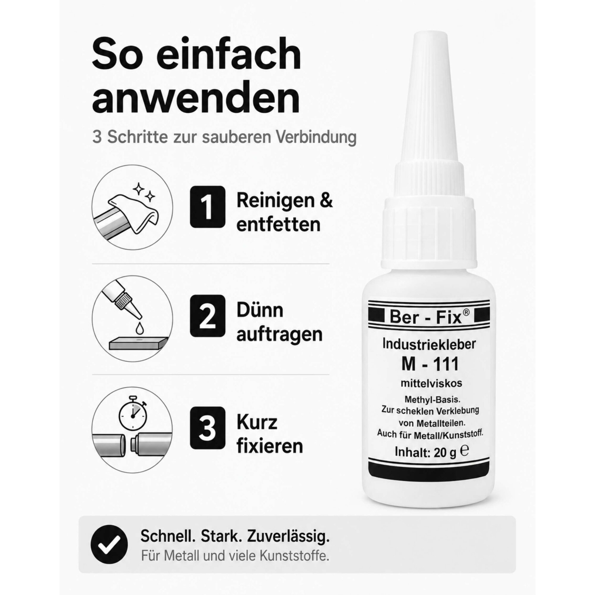 Ber-Fix® Industriekleber M111 (10g-500g)