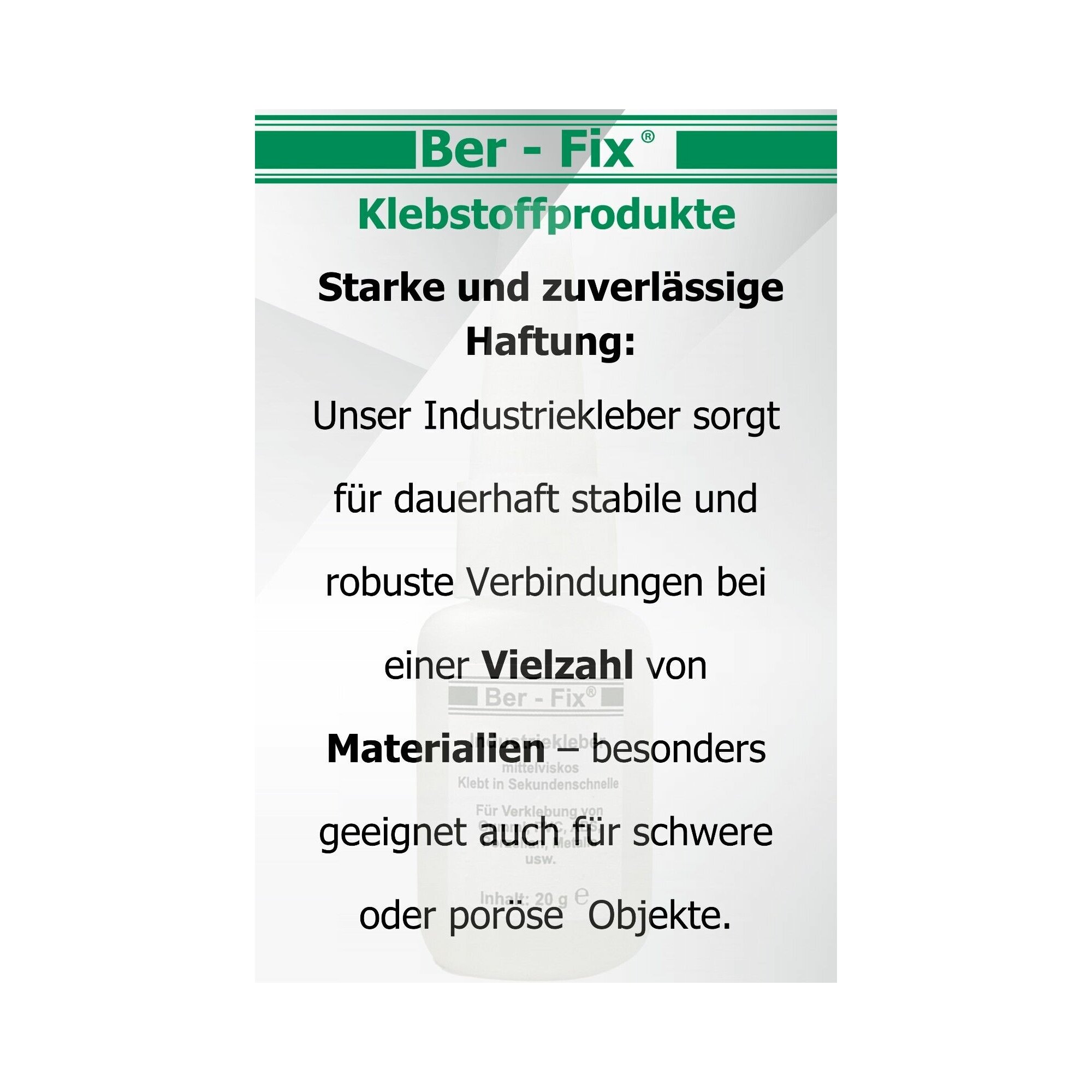 Ber-Fix® Industriekleber (mittelviskos) 20g