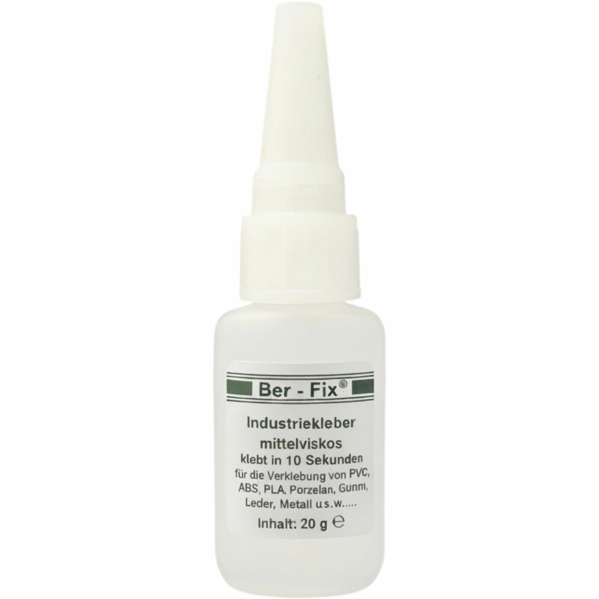 Ber-Fix® Industriekleber (mittelviskos) 12x 20g – Konsistenz vergleichbar mit Öl