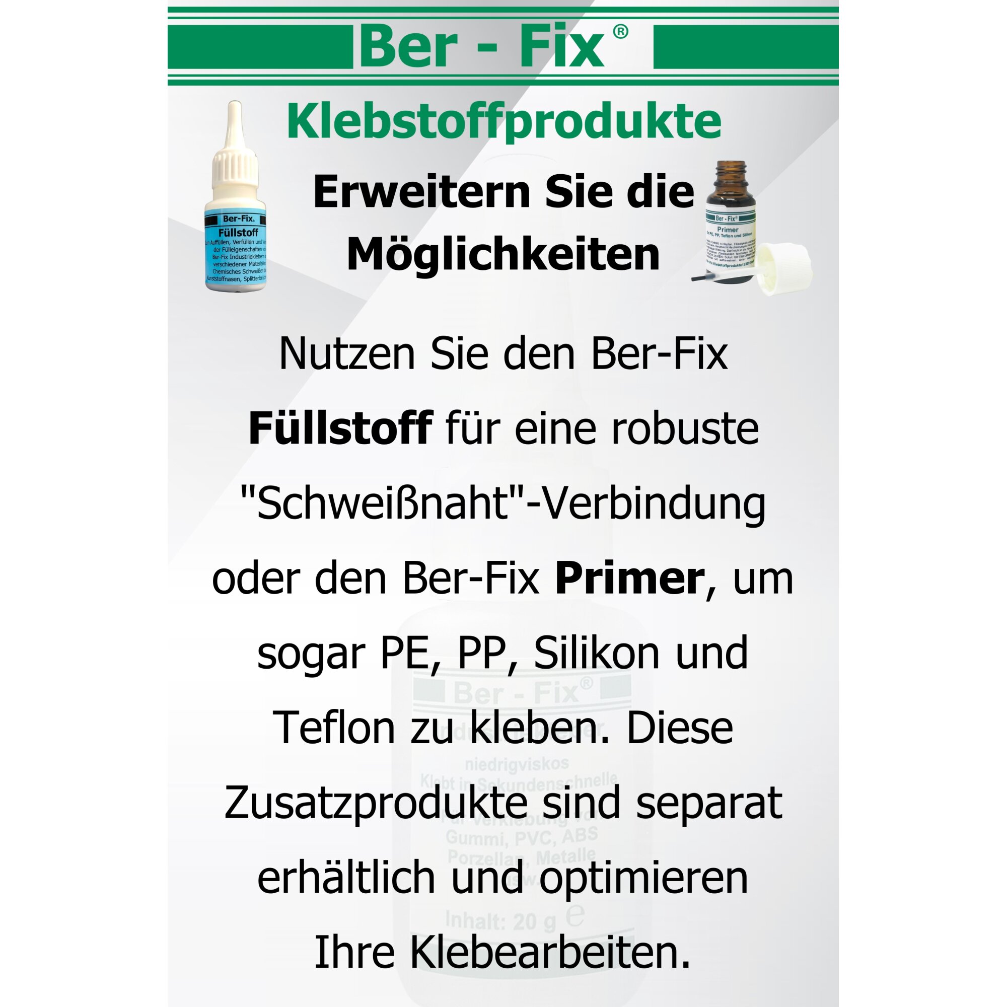 Ber-Fix© Industriekleber (niedrigviskos) 20g