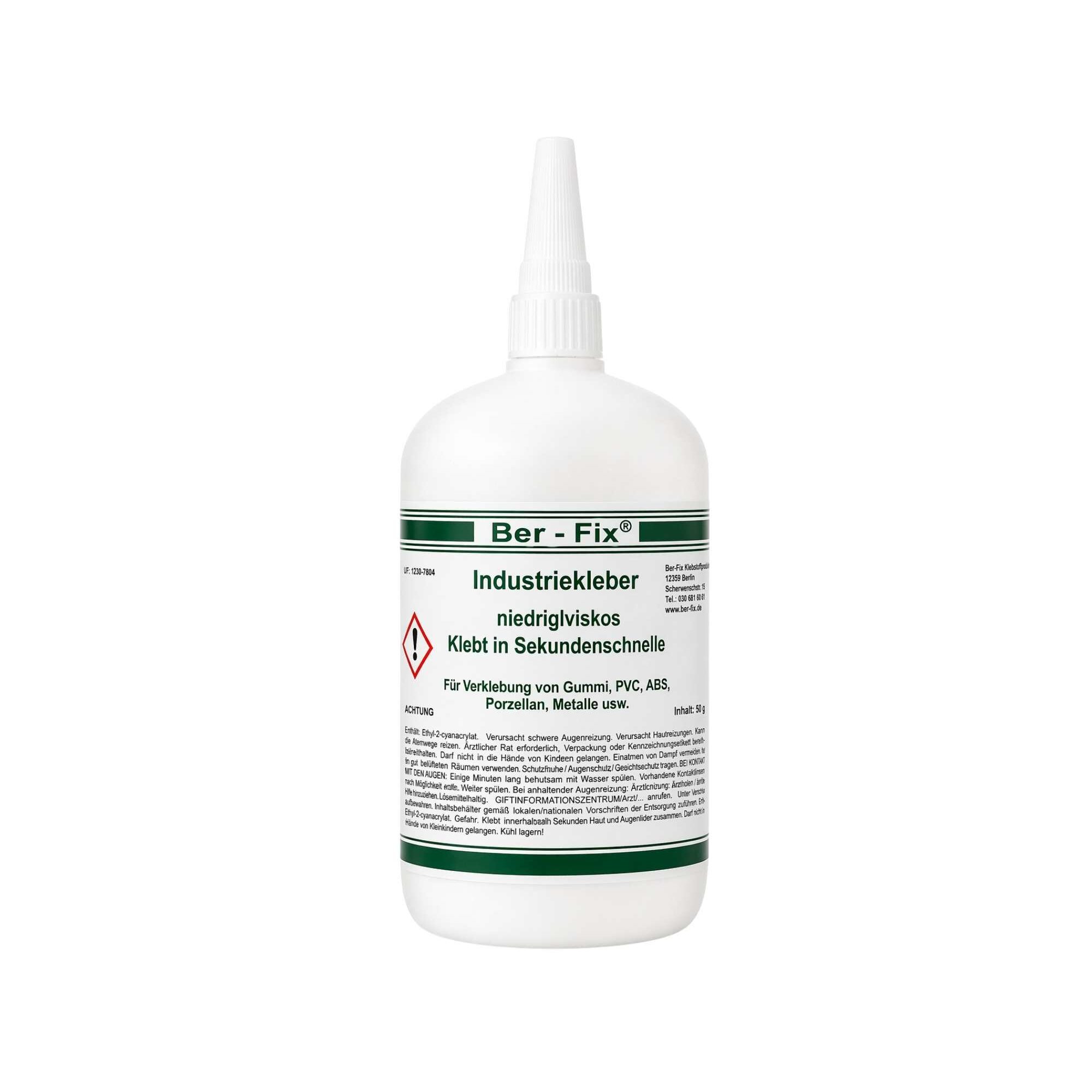 Ber-Fix® Industriekleber (niedrigviskos) 500g – Konsistenz vergleichbar mit Wasser