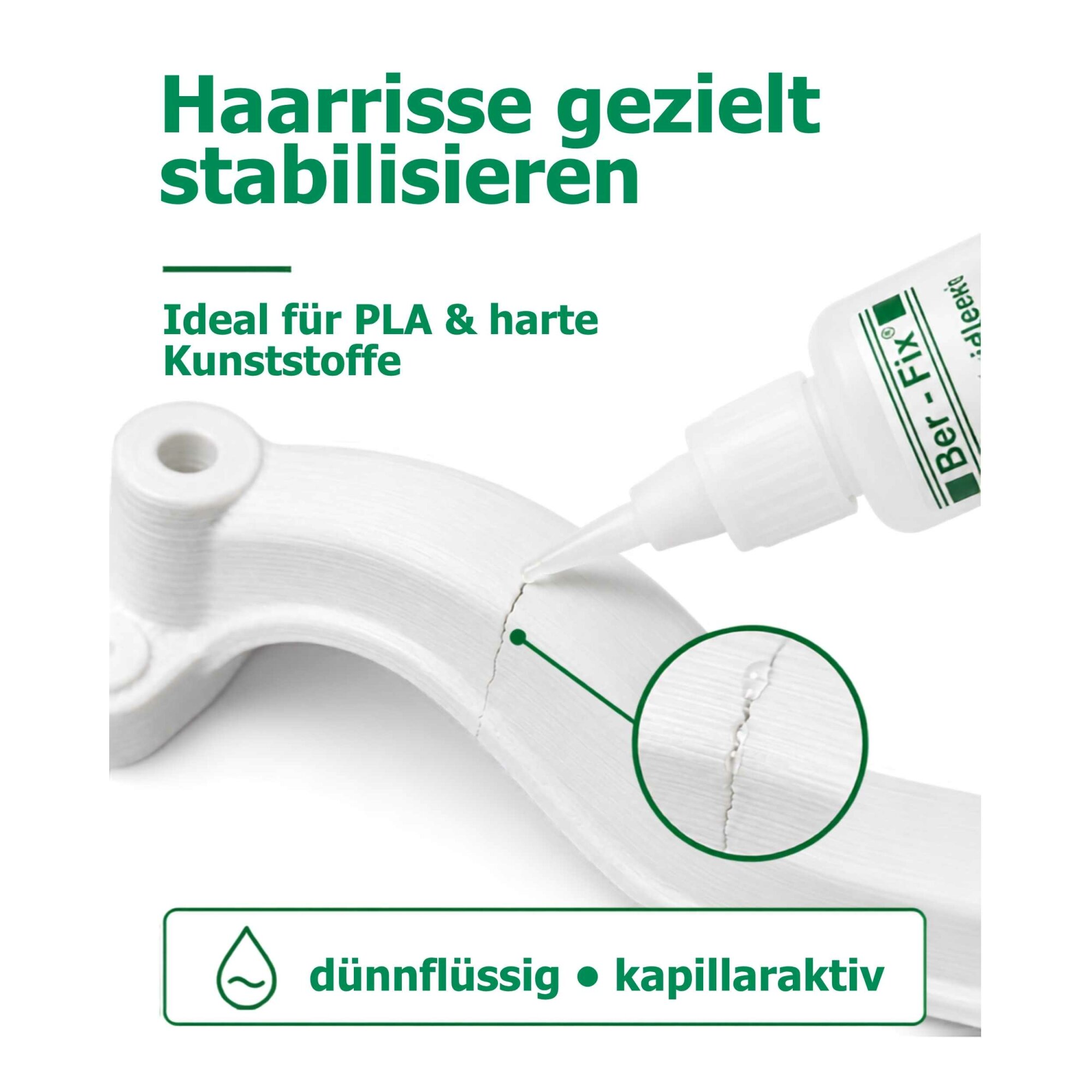 Ber-Fix® 10 g Industriekleber niedrigviskos – Cyanacrylat-Sekundenkleber – dünn wie Wasser