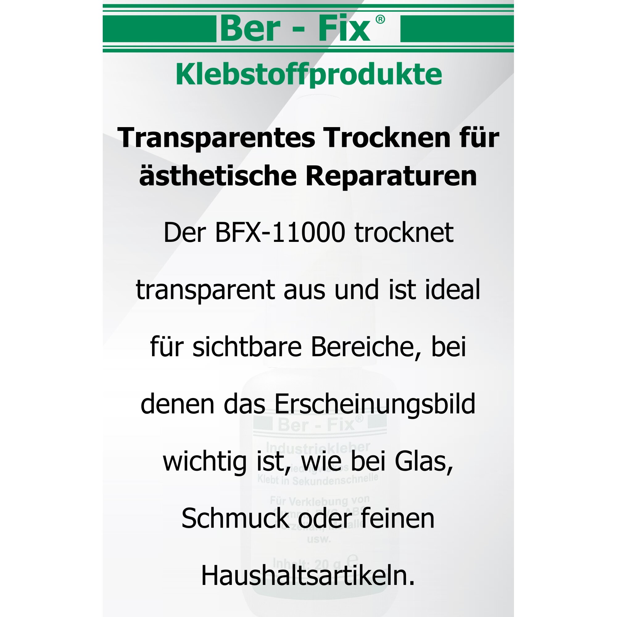 Ber-Fix© Industriekleber (niedrigviskos) 10g