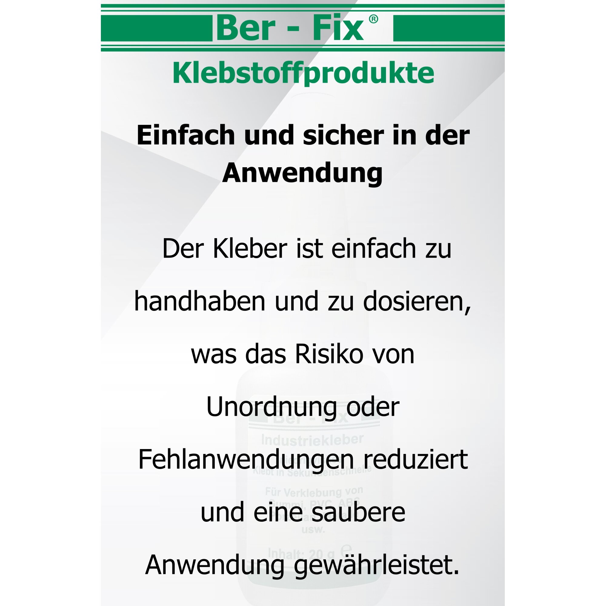 Ber-Fix© Industriekleber (niedrigviskos) 10g