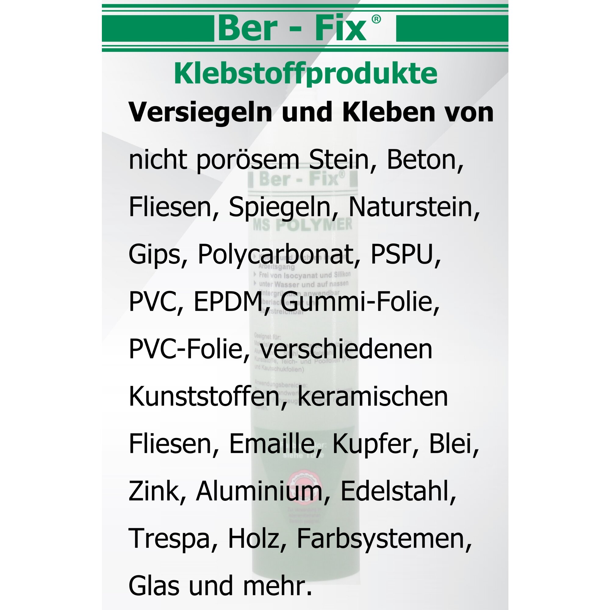 Ber-Fix® MS-Polymer blau - Poolkleber 10x