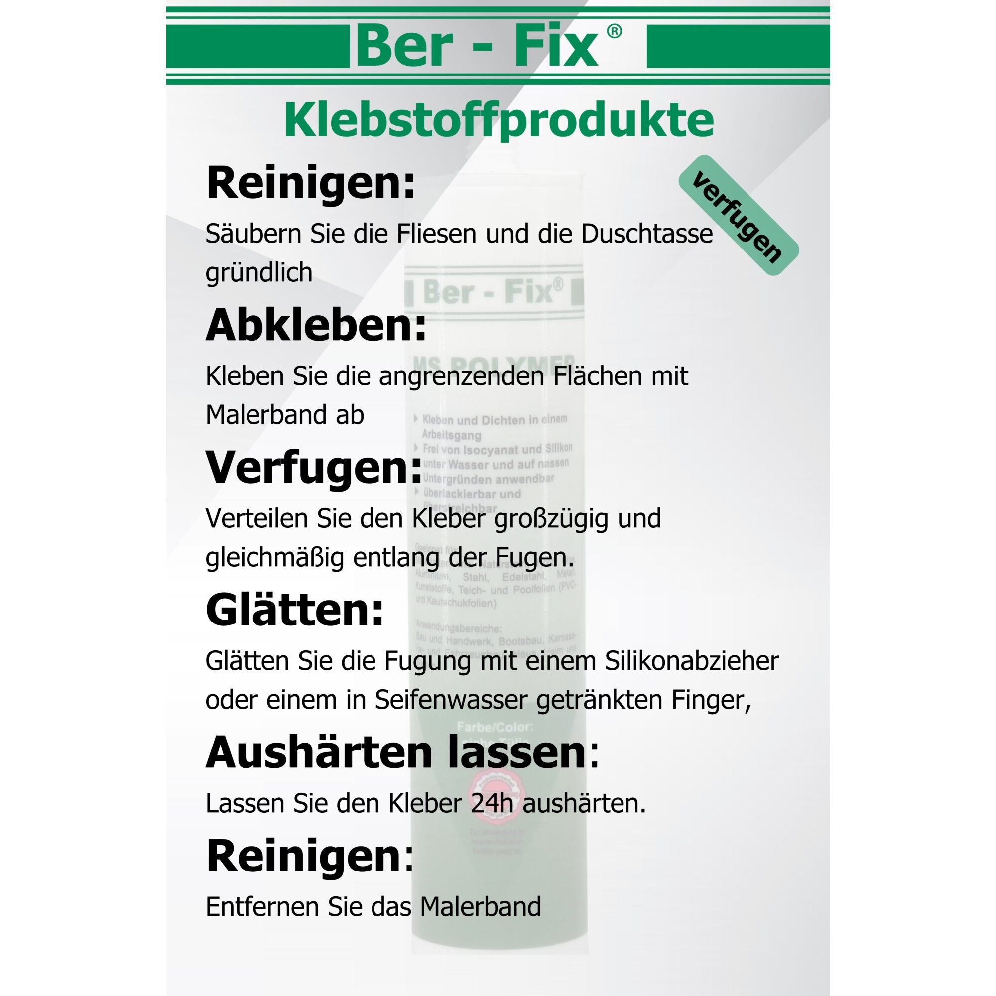 Ber-Fix® MS-Polymer blau - Poolkleber 10x