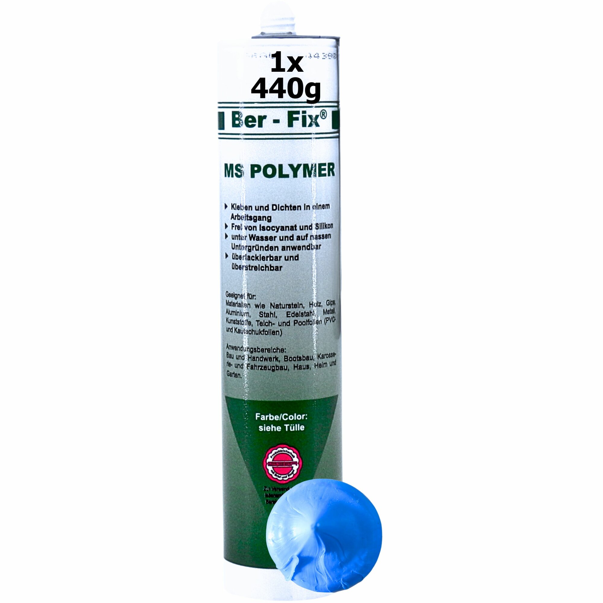 Ber-Fix© MS-Polymer blau - Poolkleber 20x