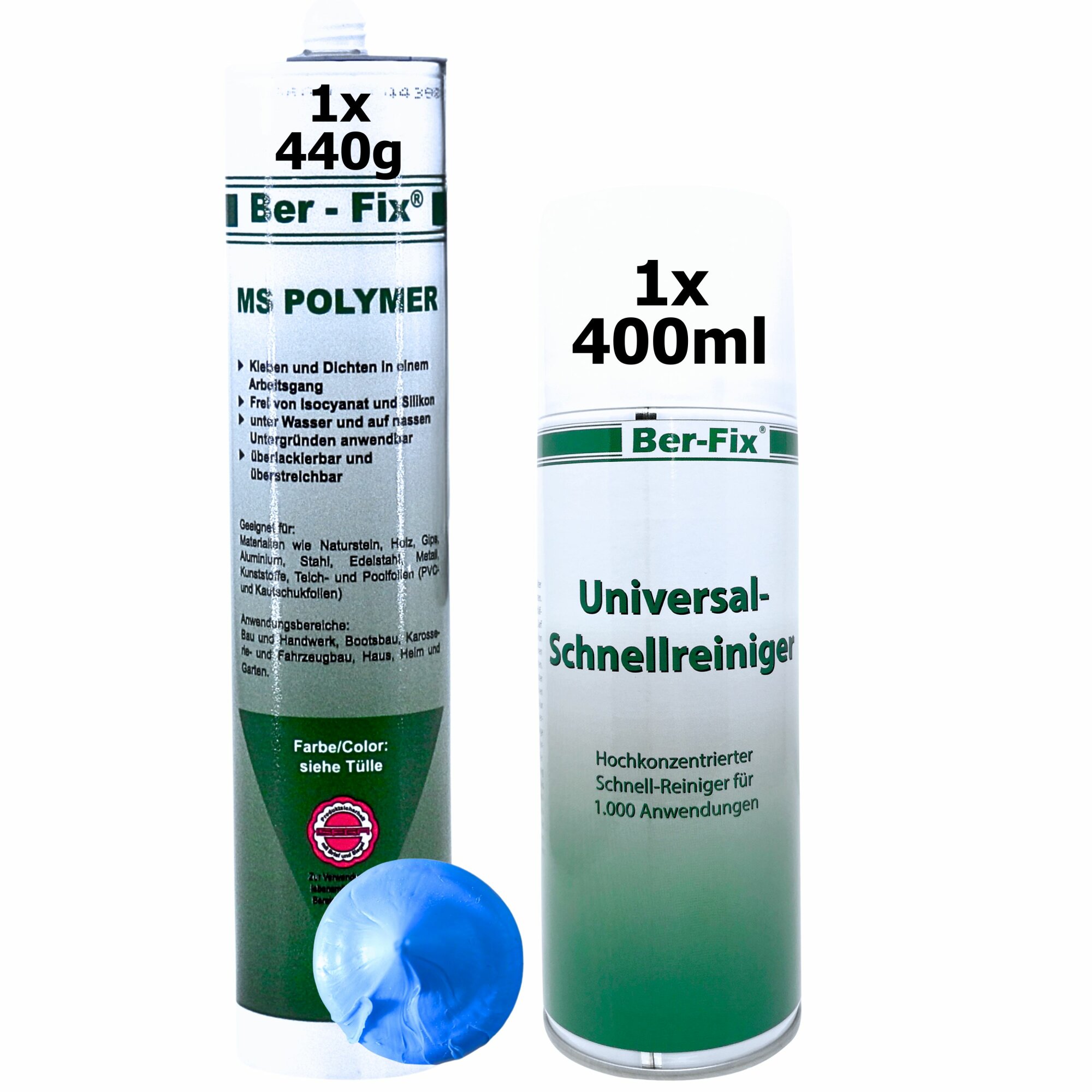 Ber-Fix© MS-Polymer blau - Poolkleber 20x
