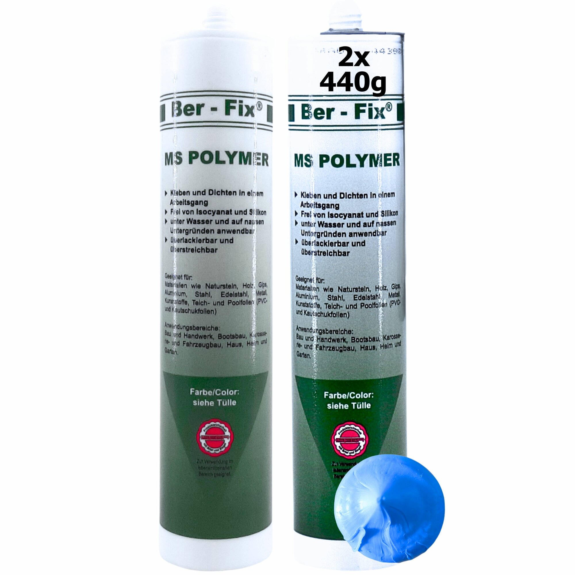 Ber-Fix© MS-Polymer blau - Poolkleber 20x