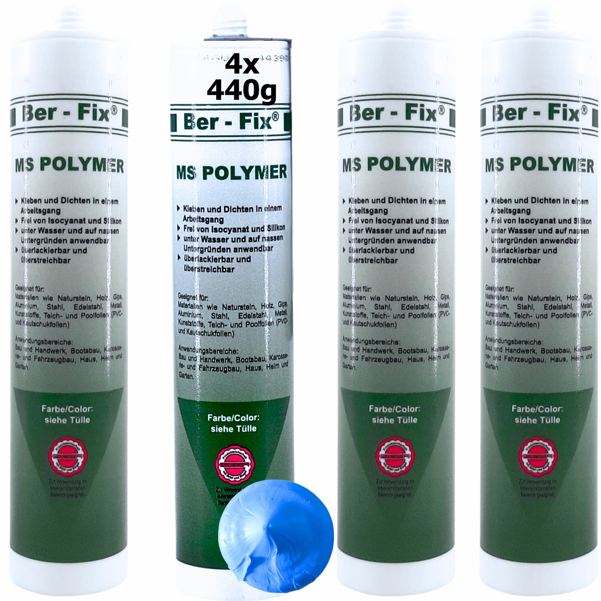 Ber-Fix© MS-Polymer blau - Poolkleber 20x