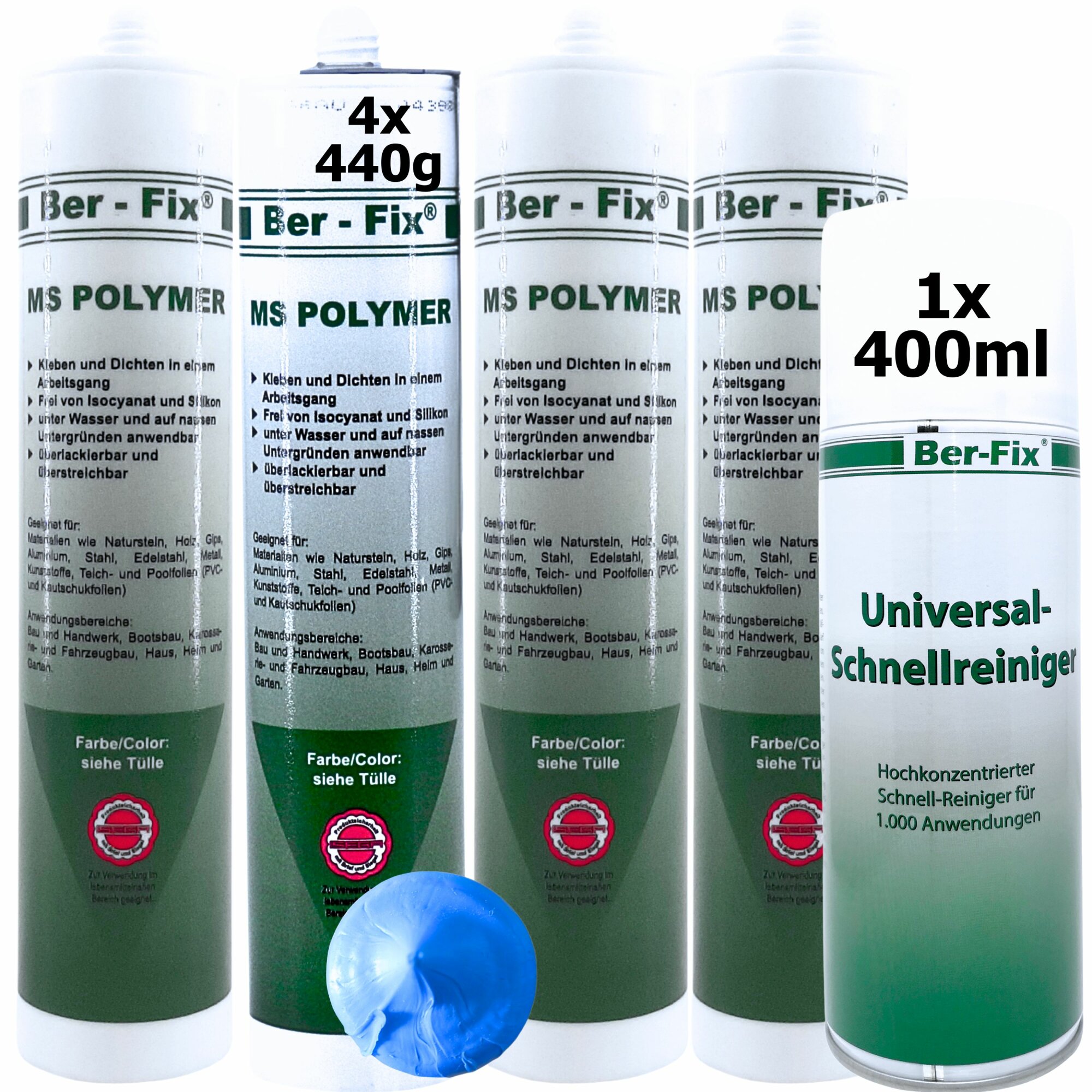 Ber-Fix© MS-Polymer blau - Poolkleber 20x