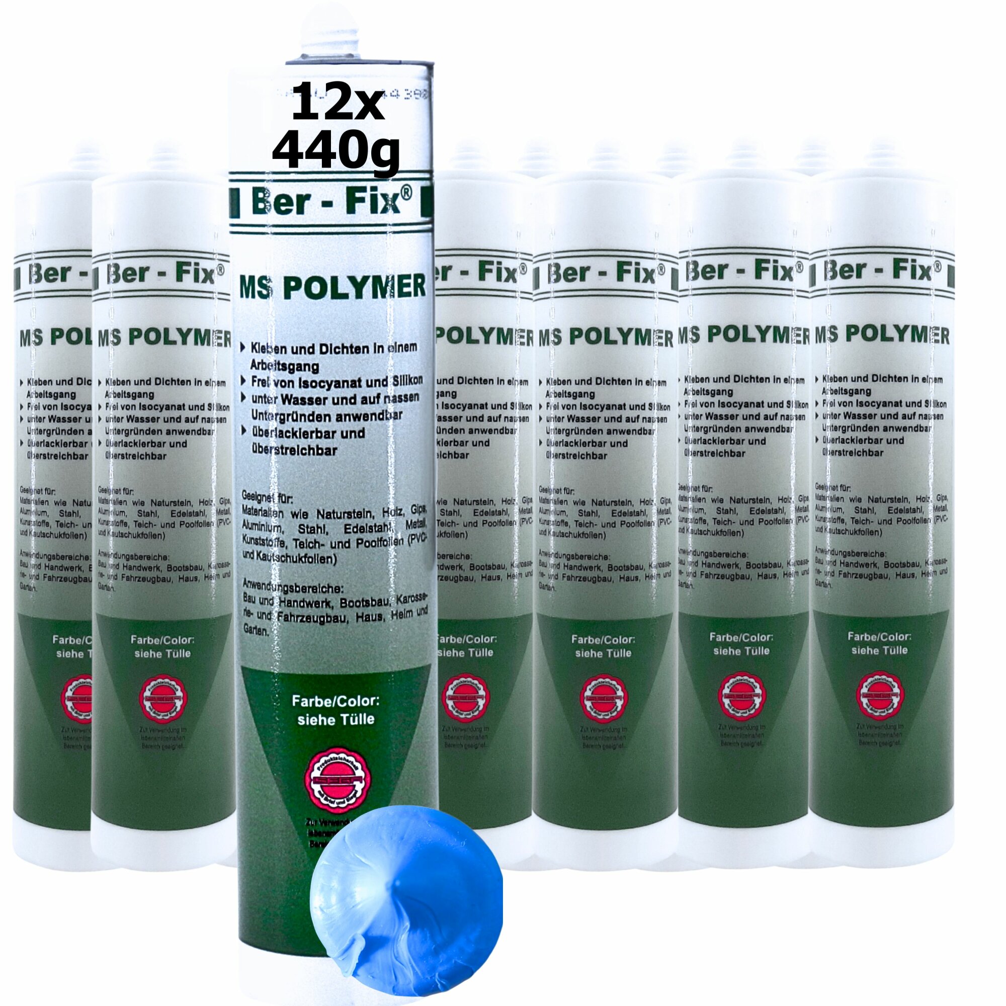 Ber-Fix© MS-Polymer blau - Poolkleber 20x