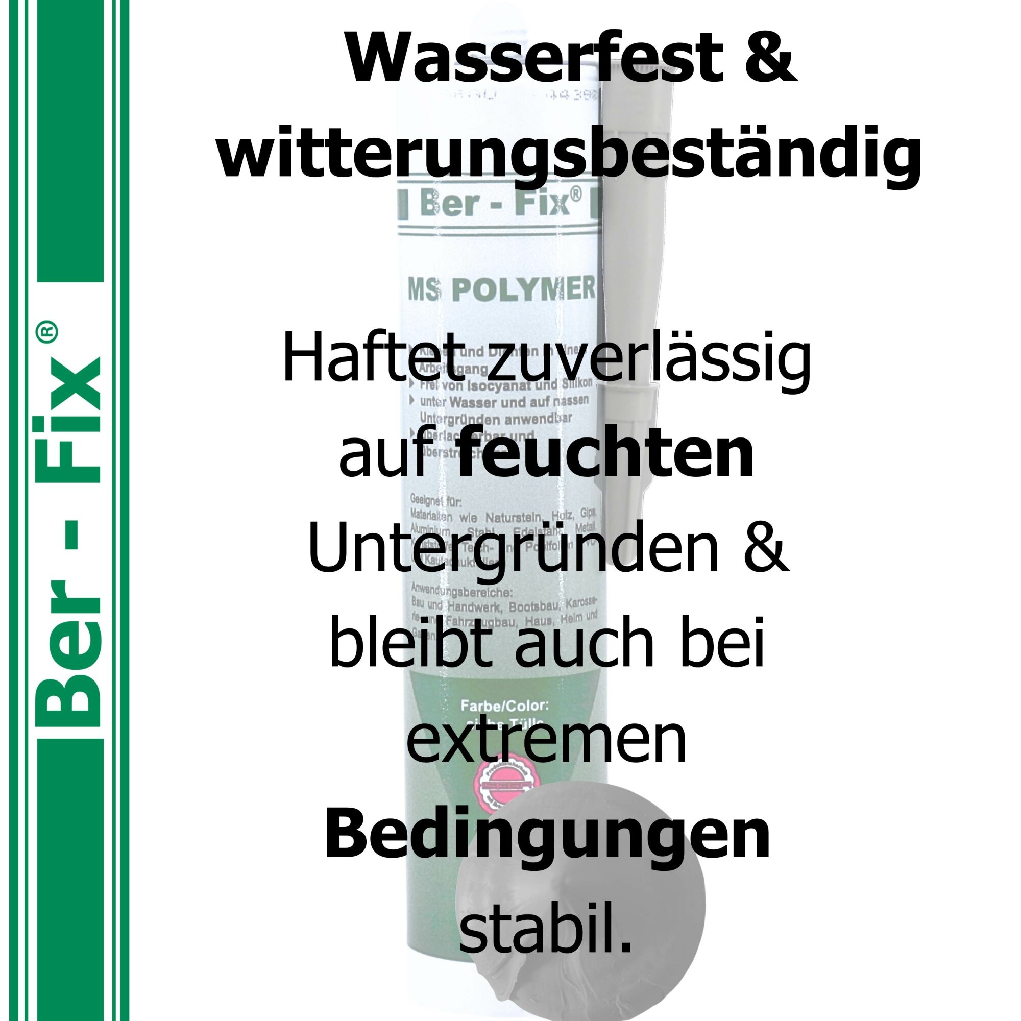 Ber-Fix® MS Polymer Schwarz – EPDM Kleber, Dachabdichtung & Karosserie Hybrid-Dichtstoff (10er Großpack)