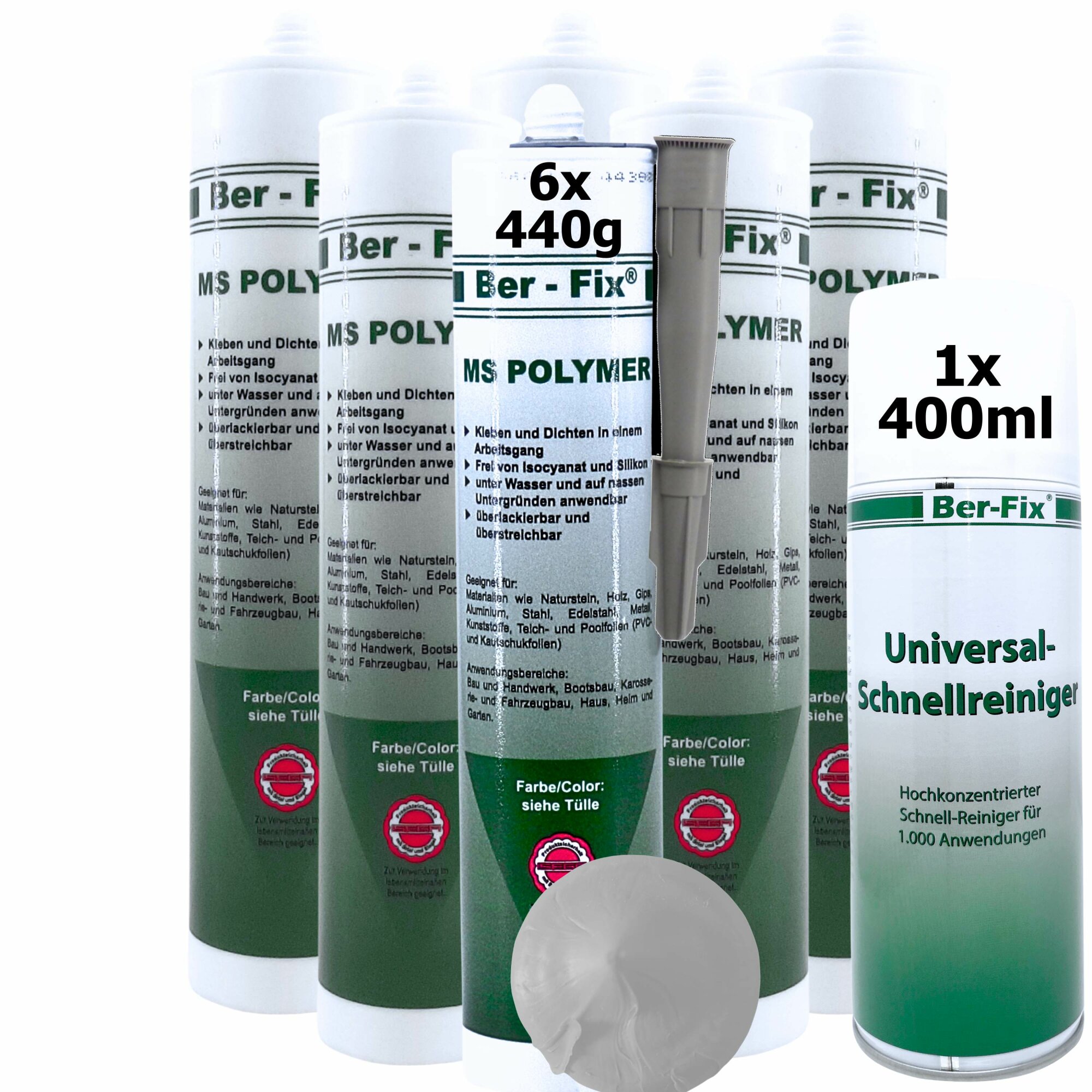 Ber-Fix® MS Polymer Schwarz – EPDM Kleber, Dachabdichtung & Karosserie Hybrid-Dichtstoff (20er Industriepack)