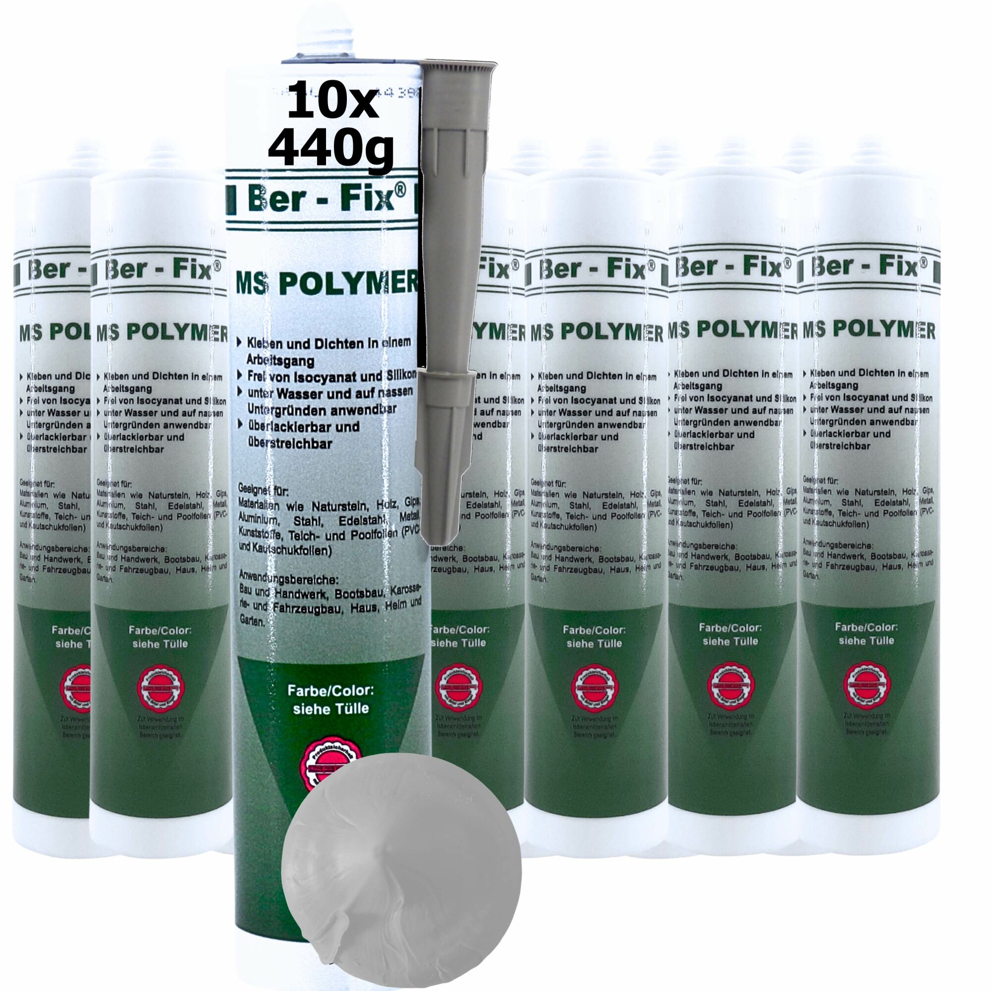 Ber-Fix® MS Polymer Schwarz – EPDM Kleber, Dachabdichtung & Karosserie Hybrid-Dichtstoff (20er Industriepack)