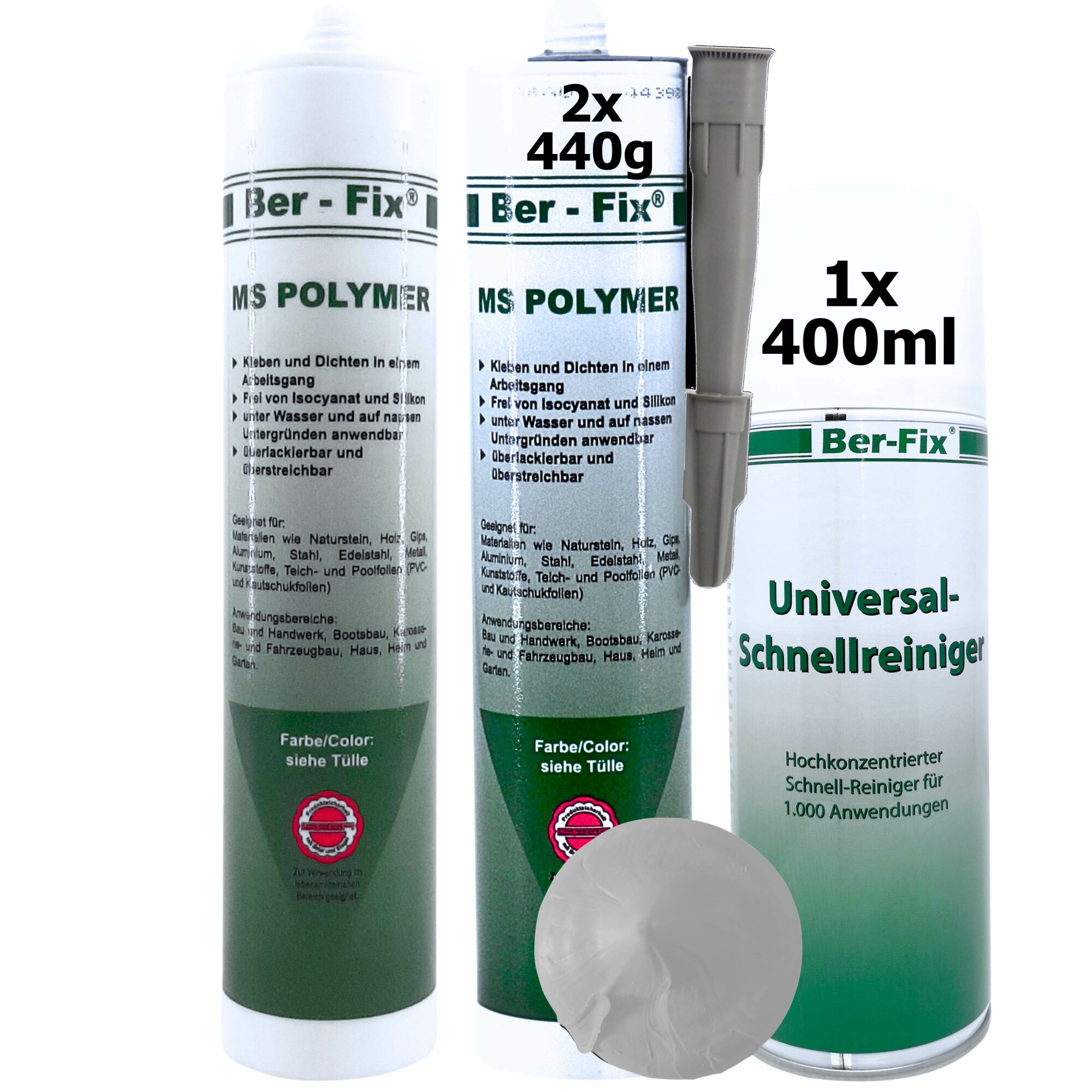 Ber-Fix® MS Polymer Schwarz – EPDM Kleber, Dachabdichtung & Karosserie Hybrid-Dichtstoff (20er Industriepack)