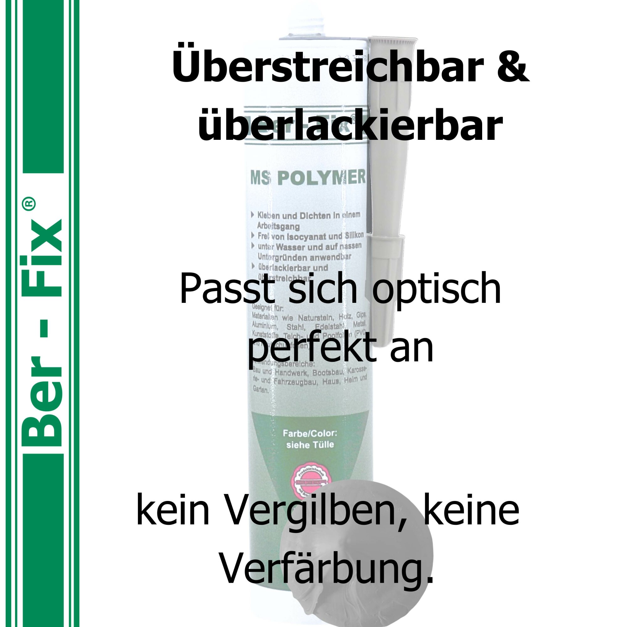 Ber-Fix® MS Polymer Schwarz – EPDM Kleber, Dachabdichtung & Karosserie Hybrid-Dichtstoff (5er Vorteilspack)