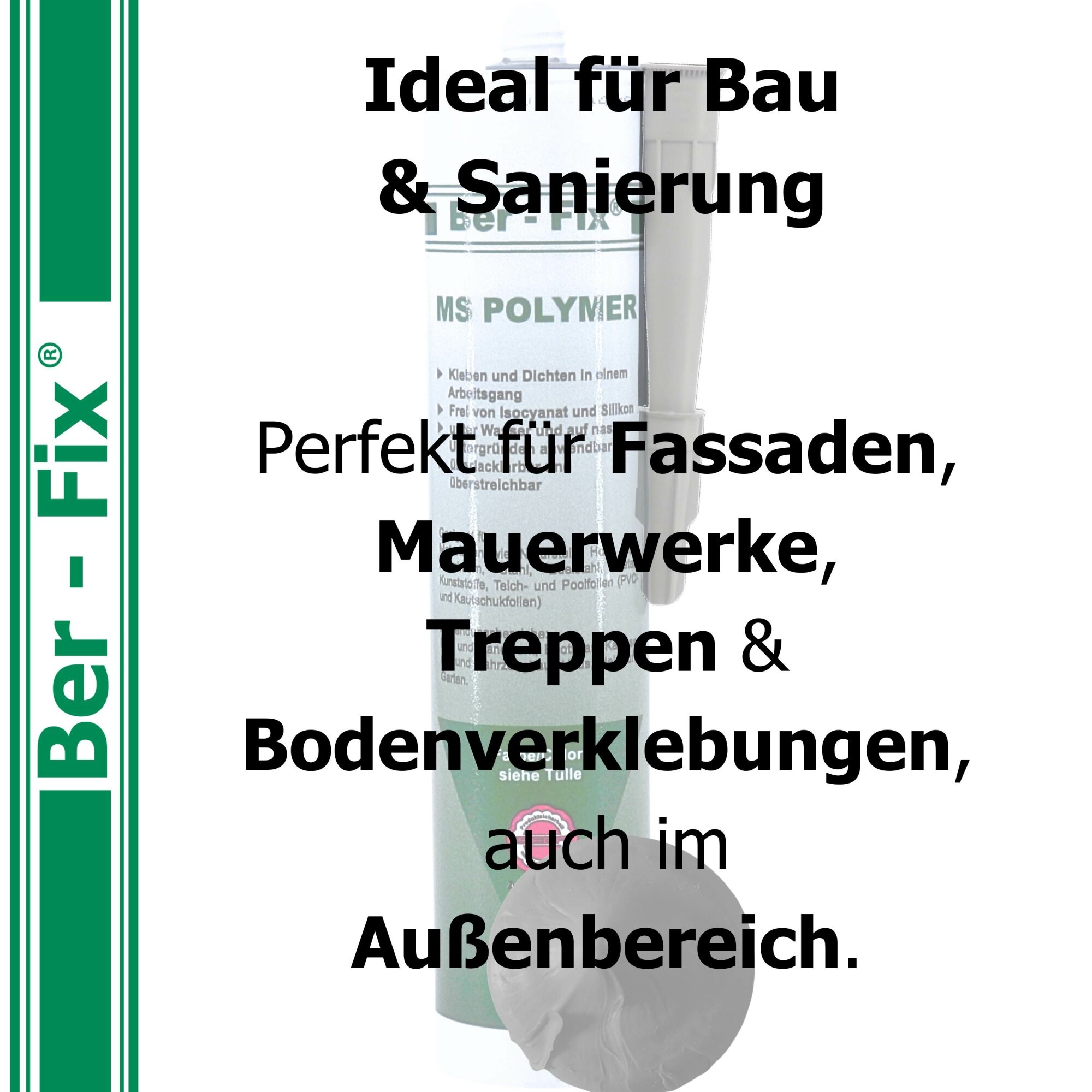 5x Ber-Fix® MS Polymer Grau – Der universelle Kleb- & Dichtstoff für Bau und Metall
