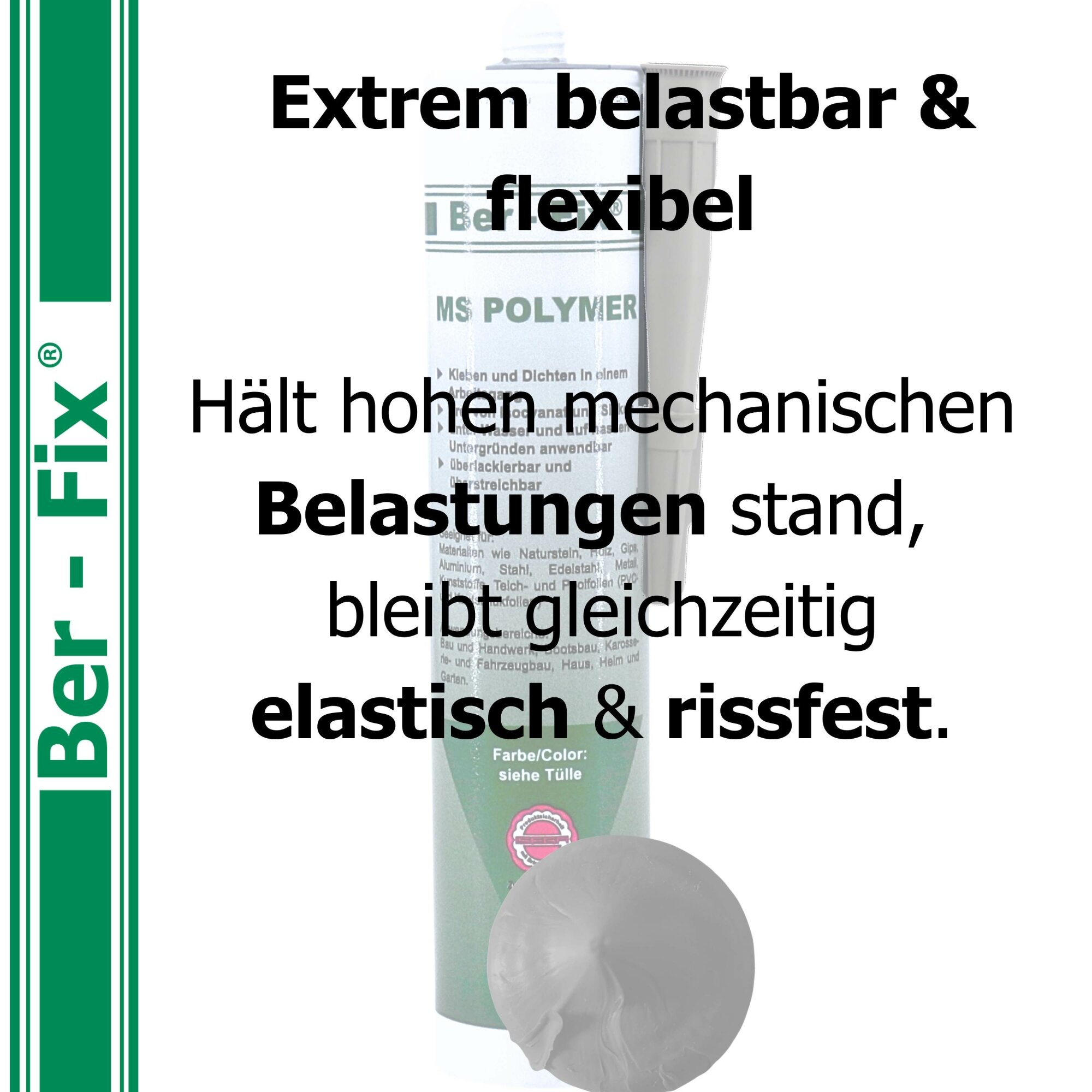 Ber-Fix® MS Polymer Schwarz – EPDM Kleber, Dachabdichtung & Karosserie Hybrid-Dichtstoff (5er Vorteilspack)