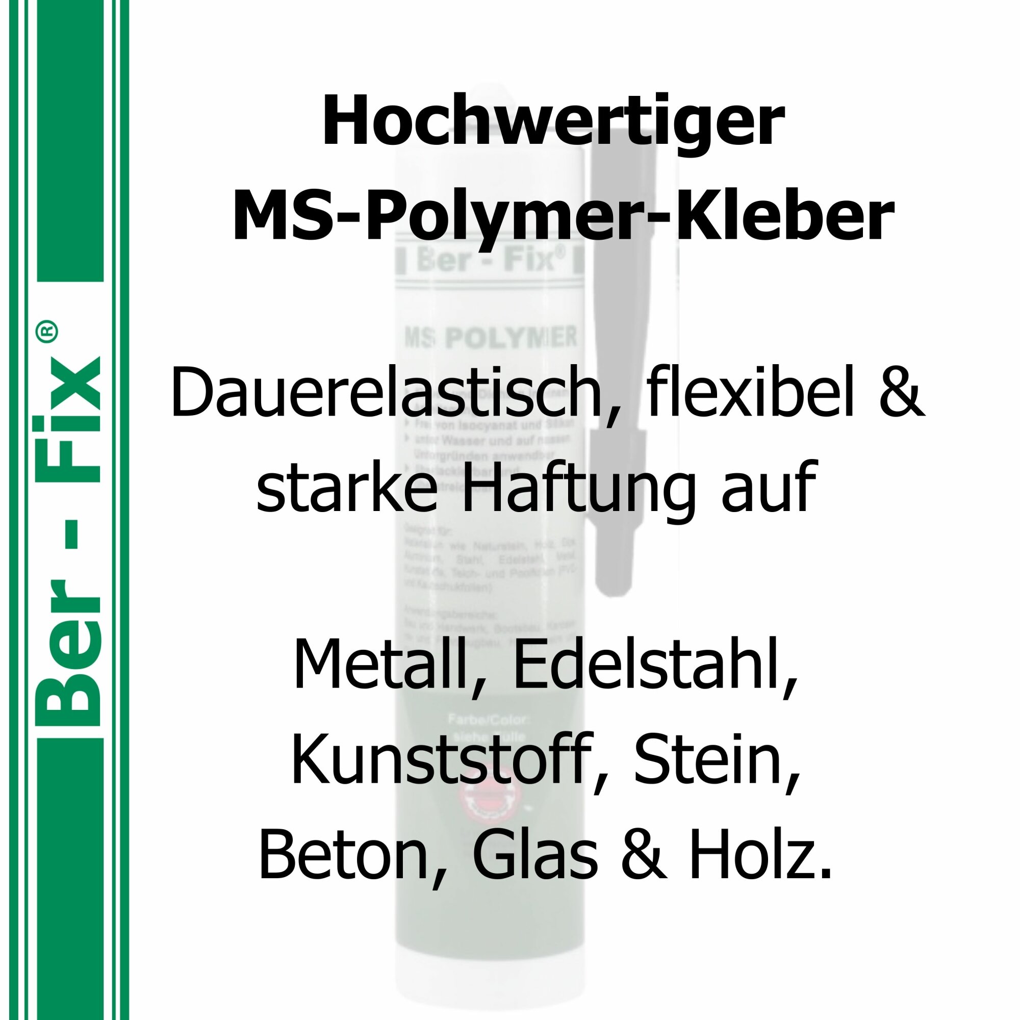Ber-Fix® MS Polymer Schwarz – EPDM Kleber, Dachabdichtung & Karosserie Hybrid-Dichtstoff (5er Vorteilspack)