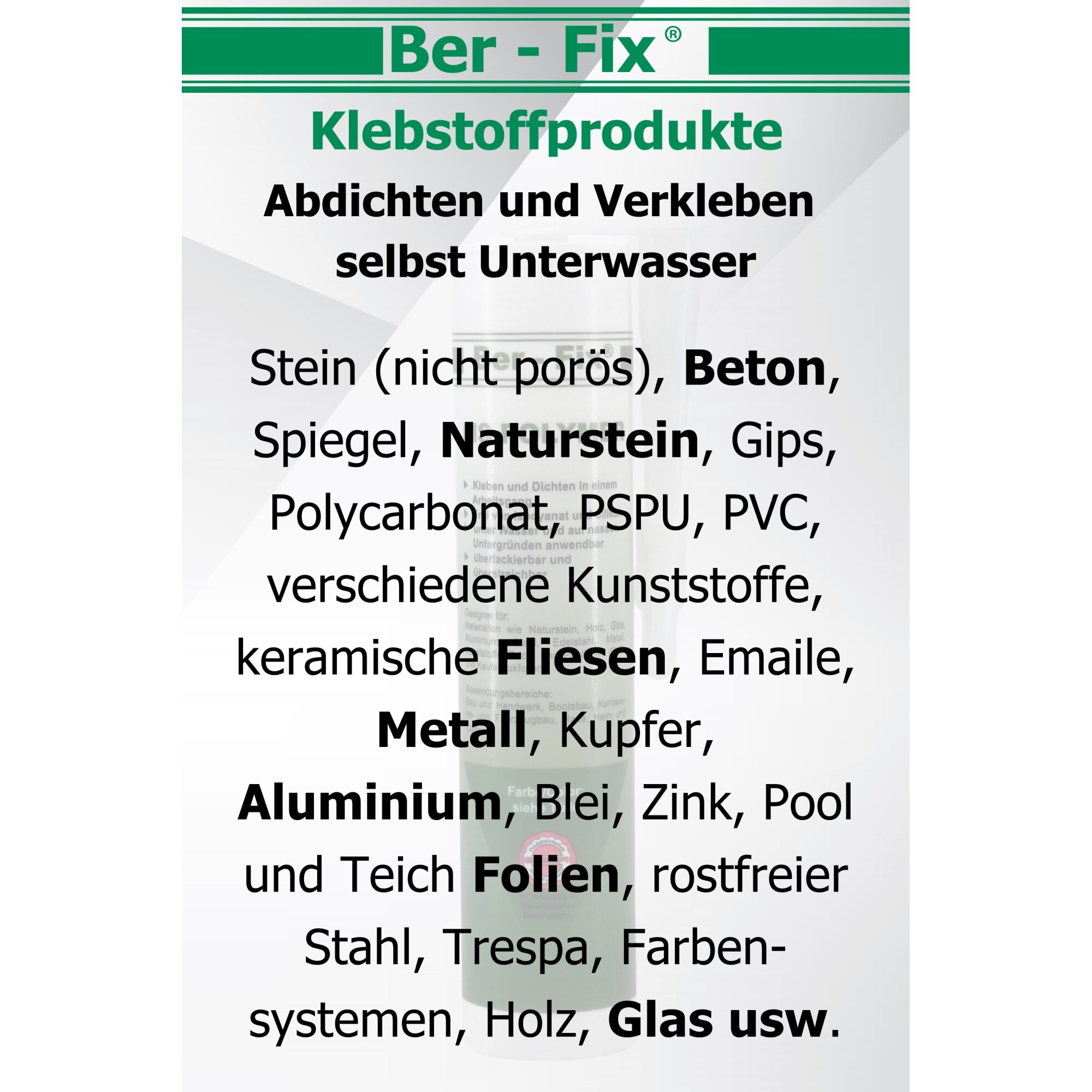Ber-Fix® MS Polymer Schwarz – EPDM Kleber, Dachabdichtung & Karosserie Hybrid-Dichtstoff (10er Großpack)