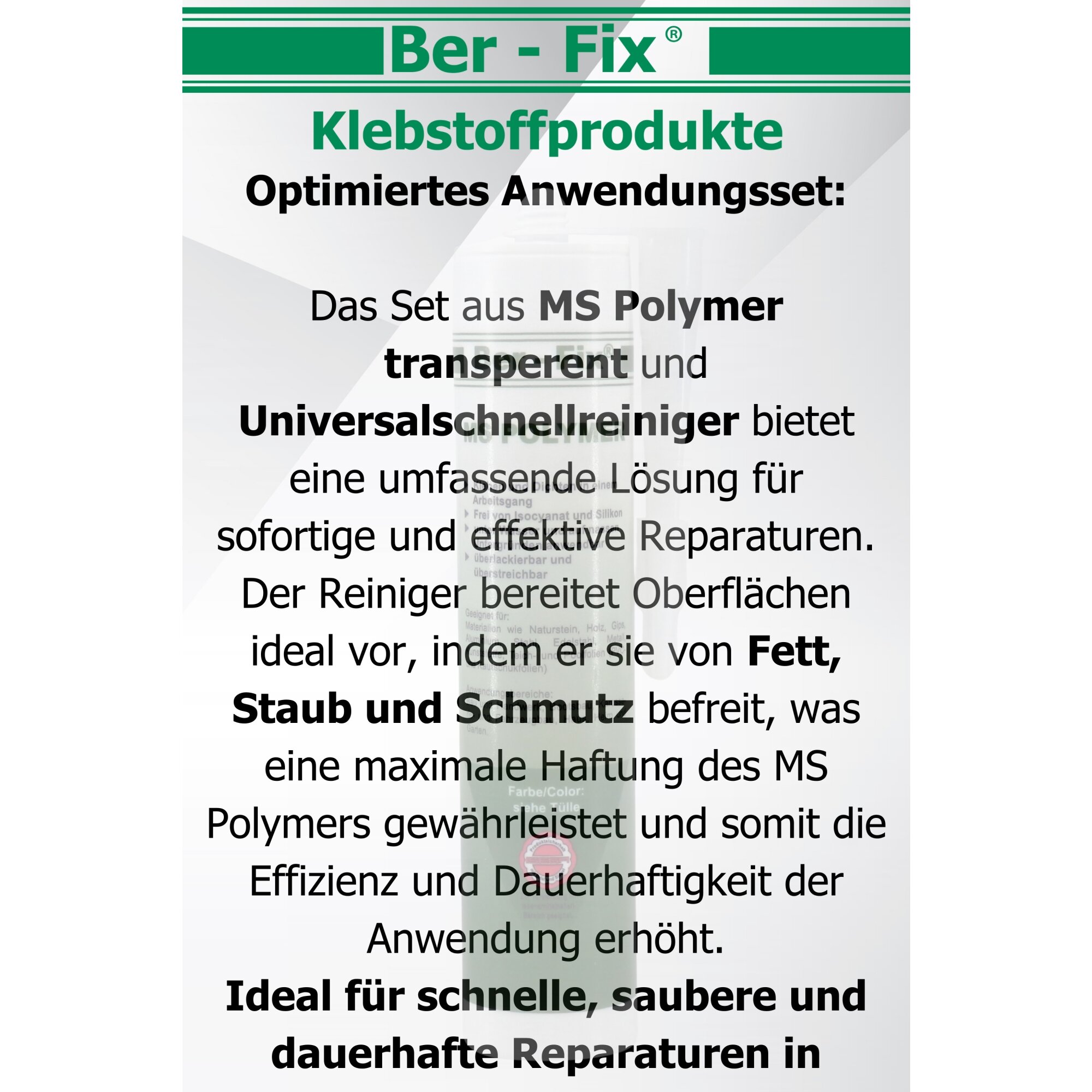 Ber-Fix© MS-Polymer transparent 10x