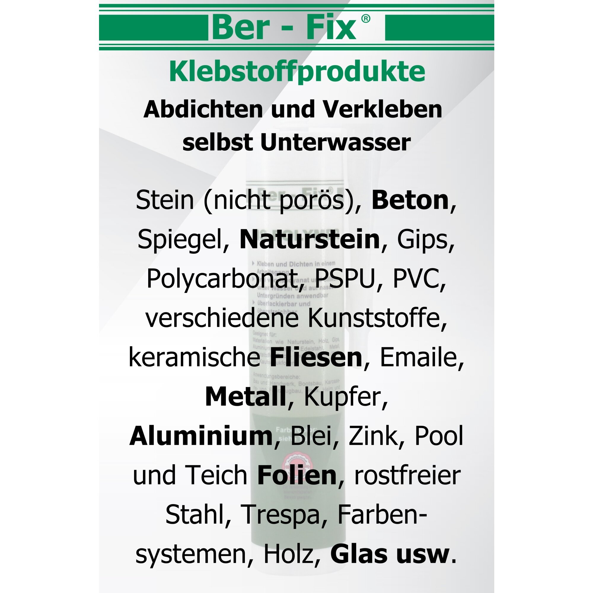Ber-Fix© MS-Polymer transparent 10x