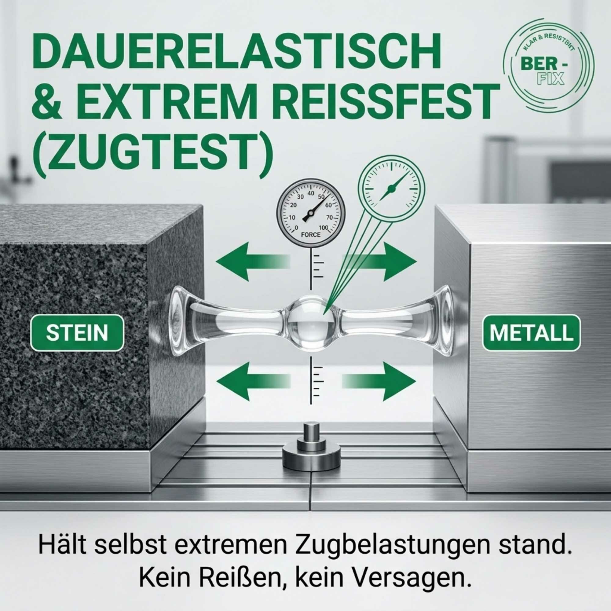 20x Ber-Fix® MS Polymer Transparent – Glaskleber, Design-Fuge & Kristallklarer Montage-Hybrid